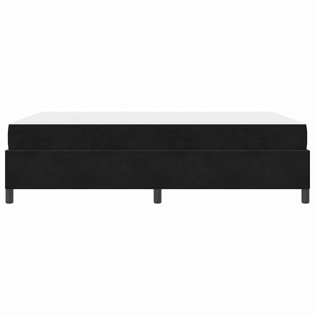 Cadre de lit avec matelas Noir 140 x 190 cm tissu - XIOS