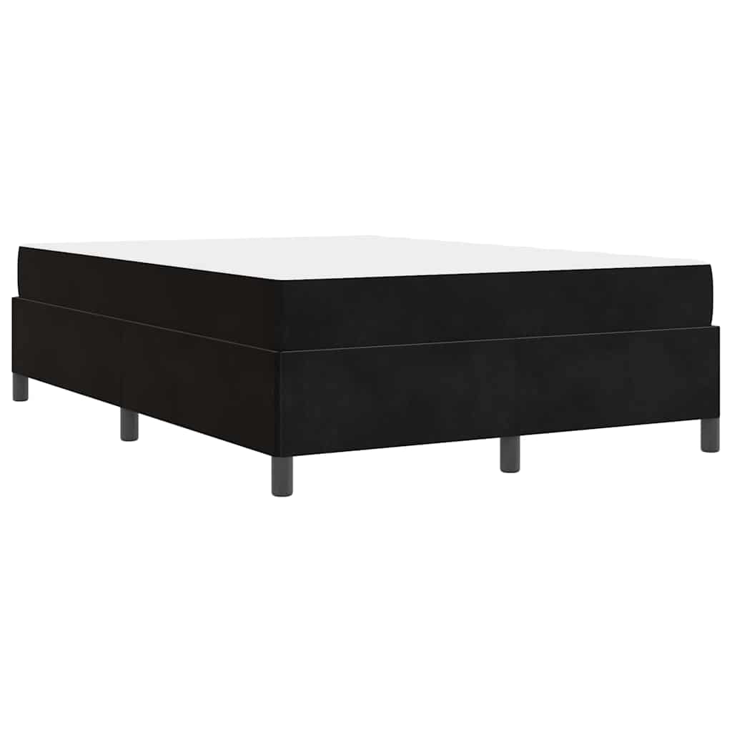 Cadre de lit avec matelas Noir 140 x 200 cm tissu - XIOS