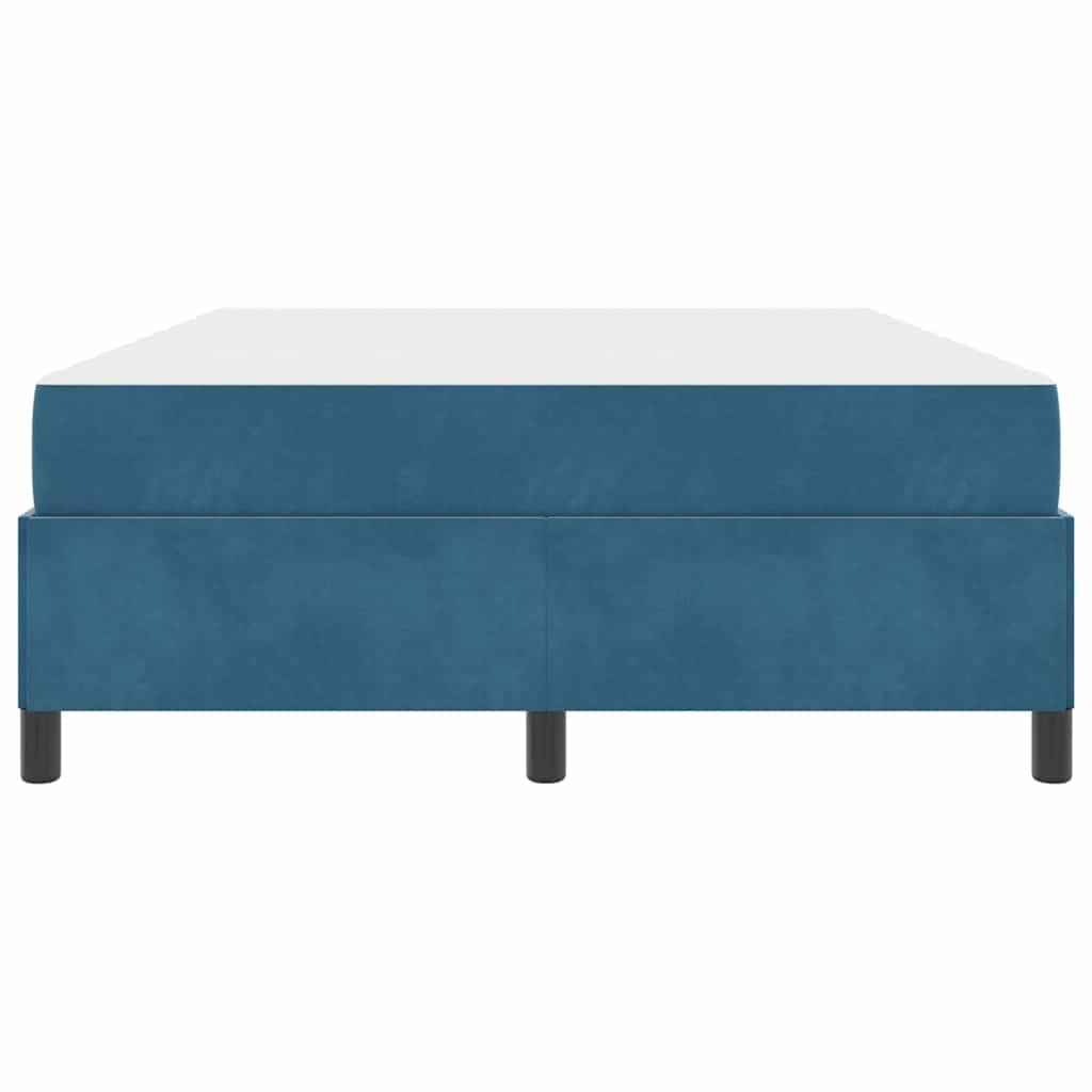 Cadre de lit avec matelas Bleu foncé 140 x 200 cm tissu - XIOS