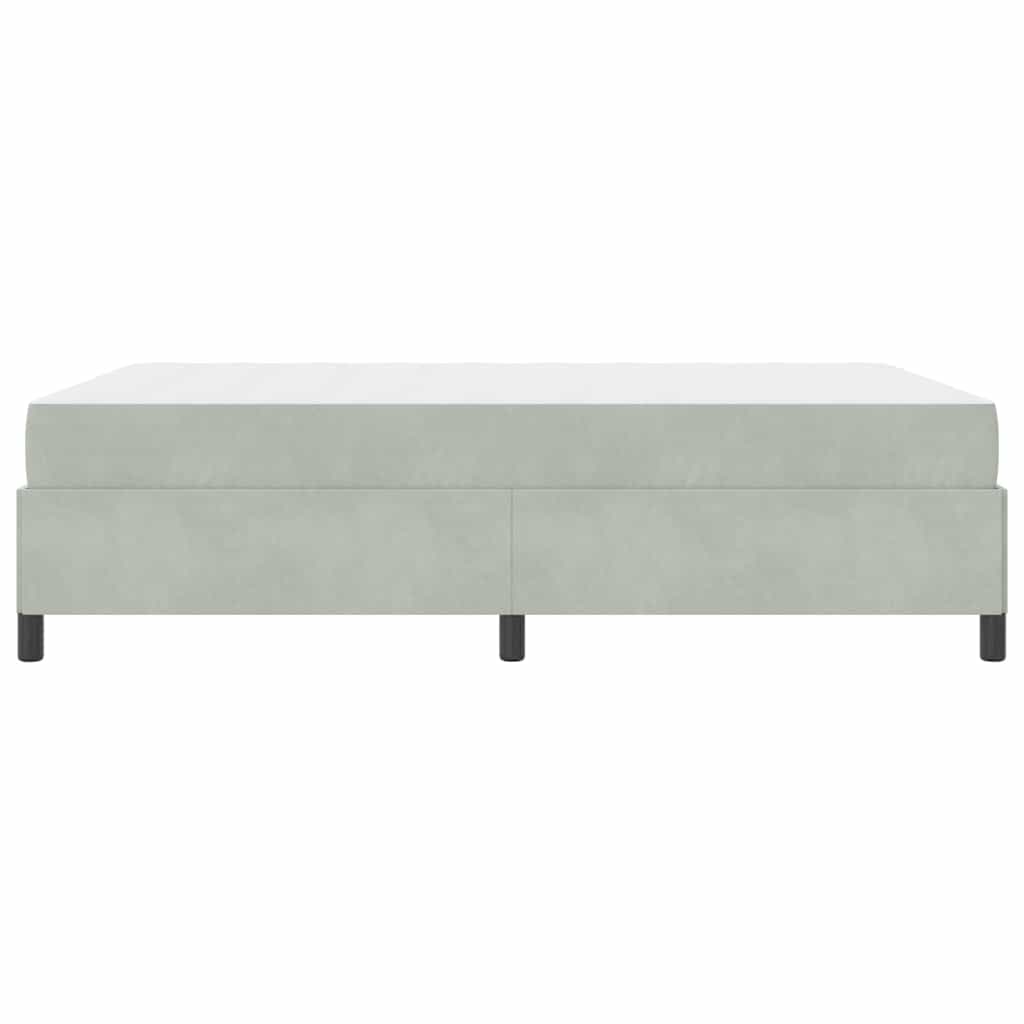 Cadre de lit avec matelas Gris clair 160 x 200 cm tissu - XIOS