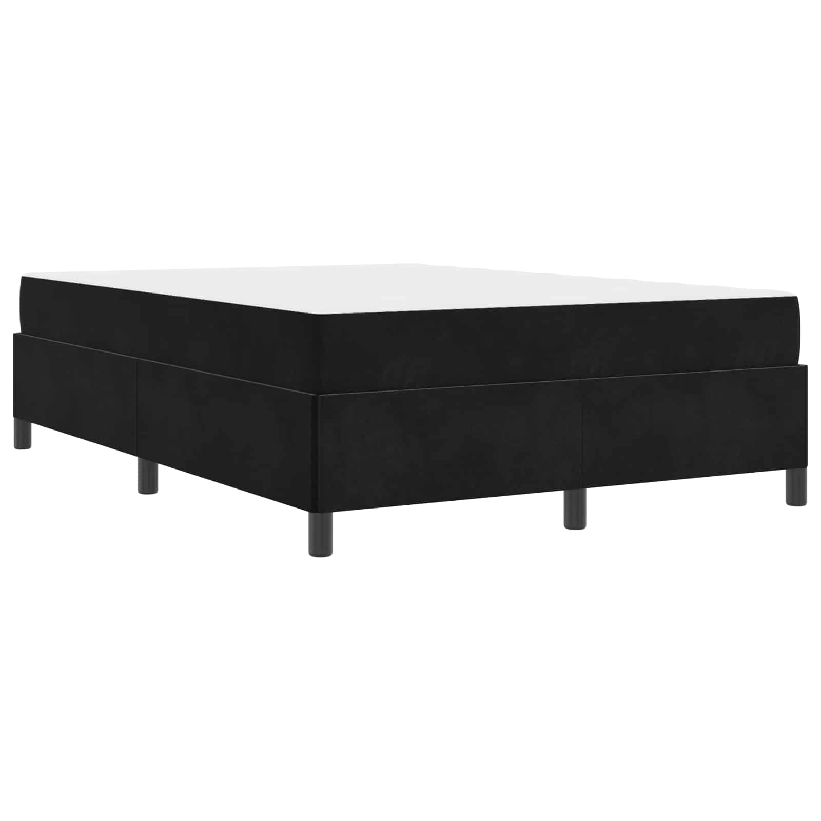 Cadre de lit avec matelas Noir 160 x 200 cm tissu - XIOS