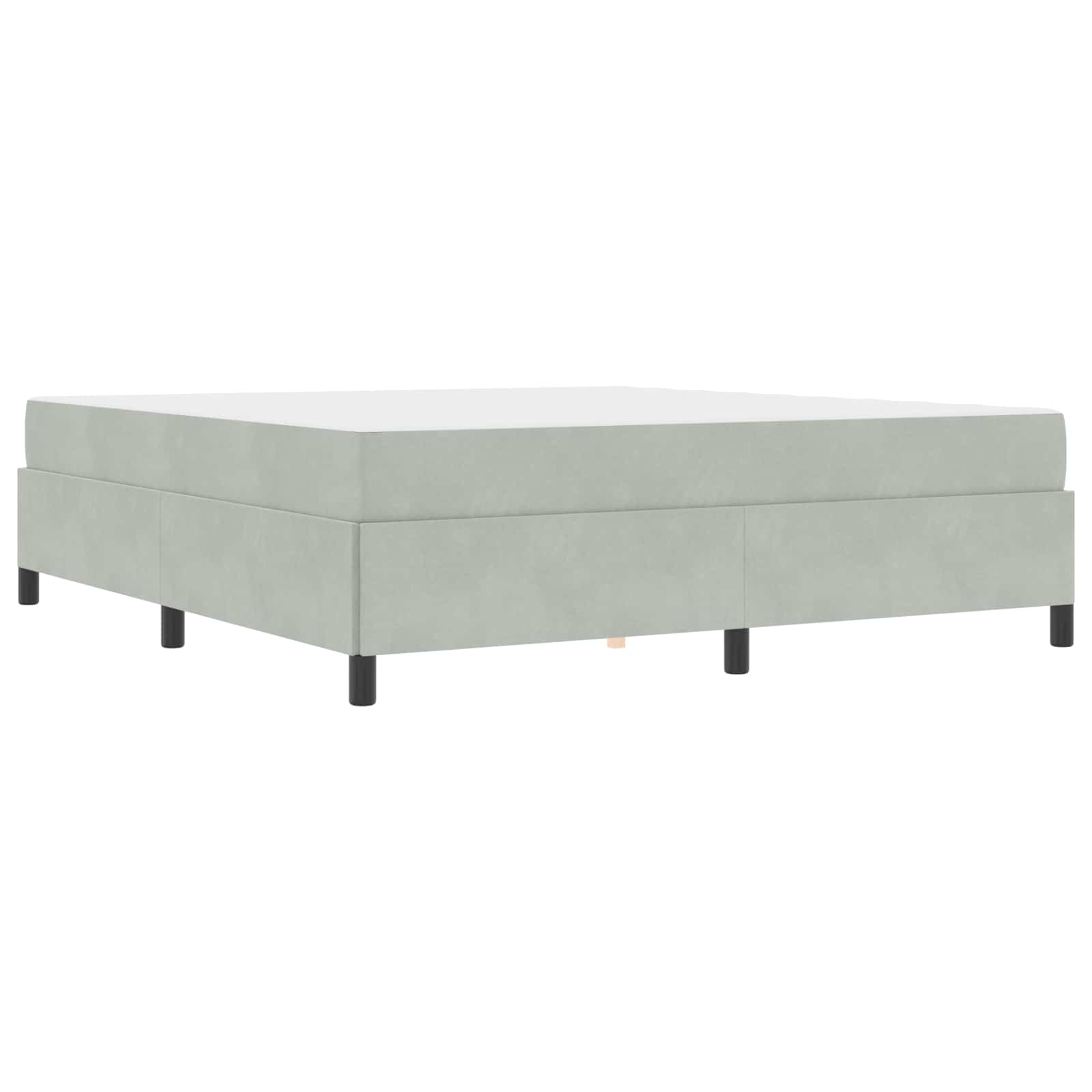 Cadre de lit avec matelas Gris clair 180 x 200 cm tissu - XIOS