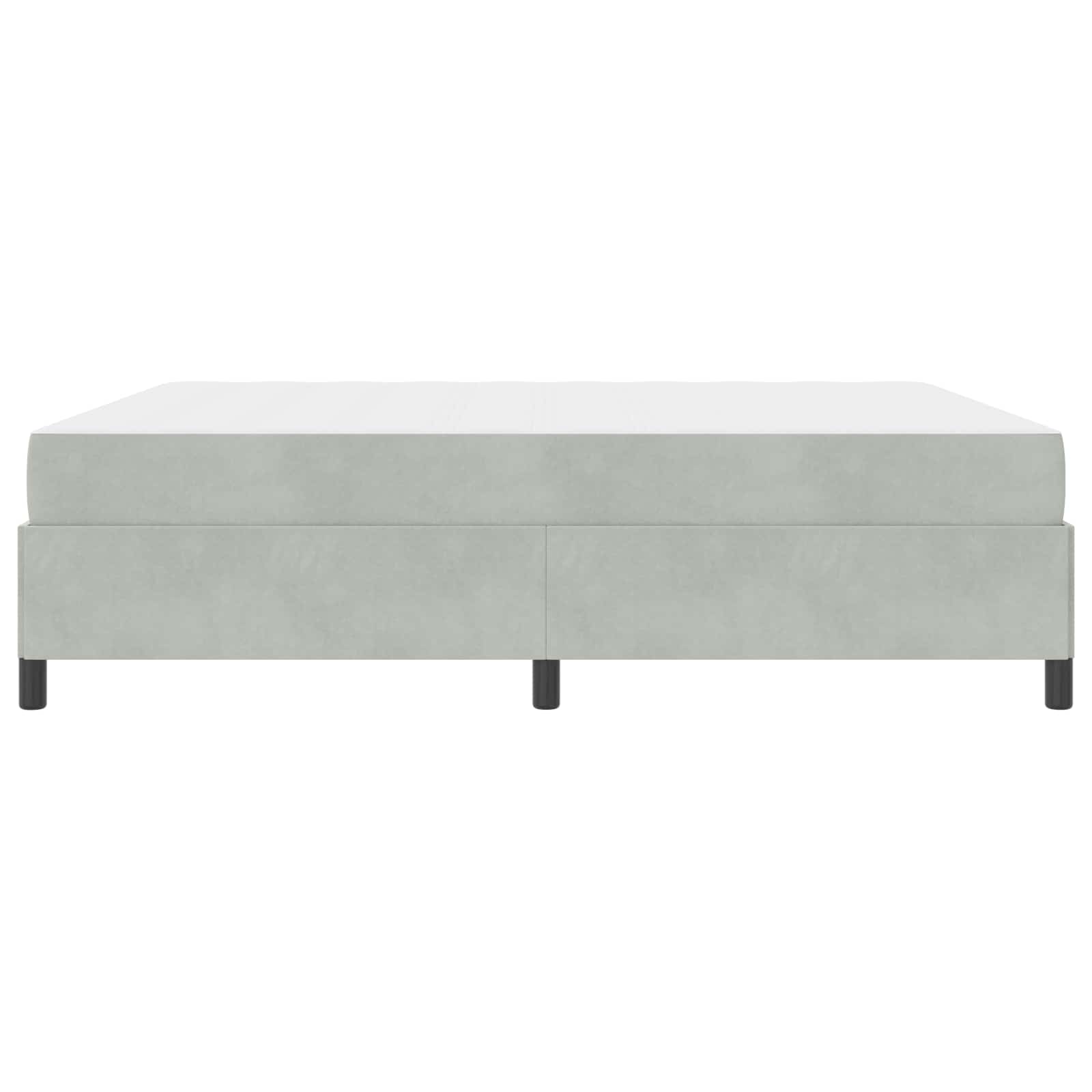 Cadre de lit avec matelas Gris clair 180 x 200 cm tissu - XIOS