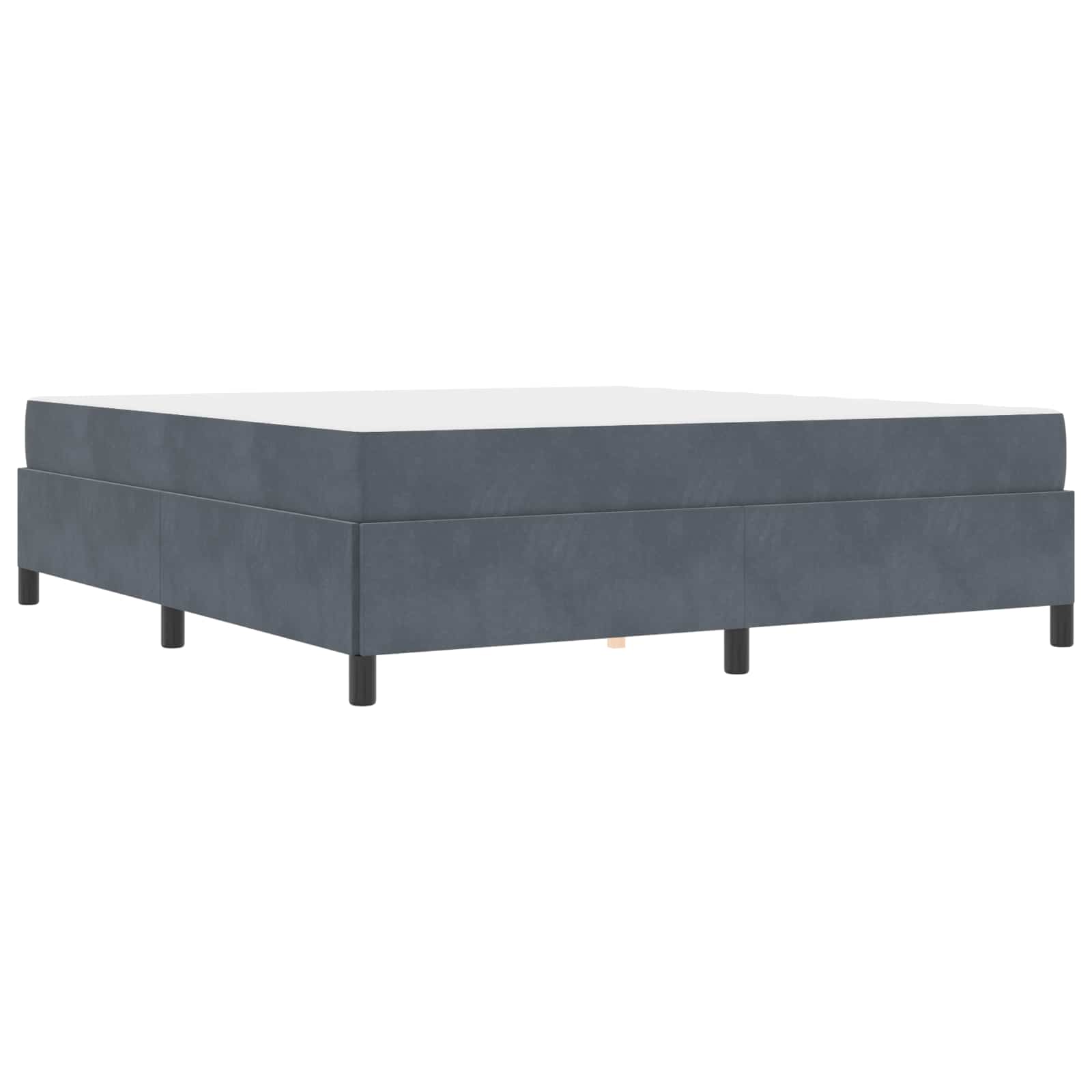 Cadre de lit avec matelas Gris foncé 180 x 200 cm tissu - XIOS