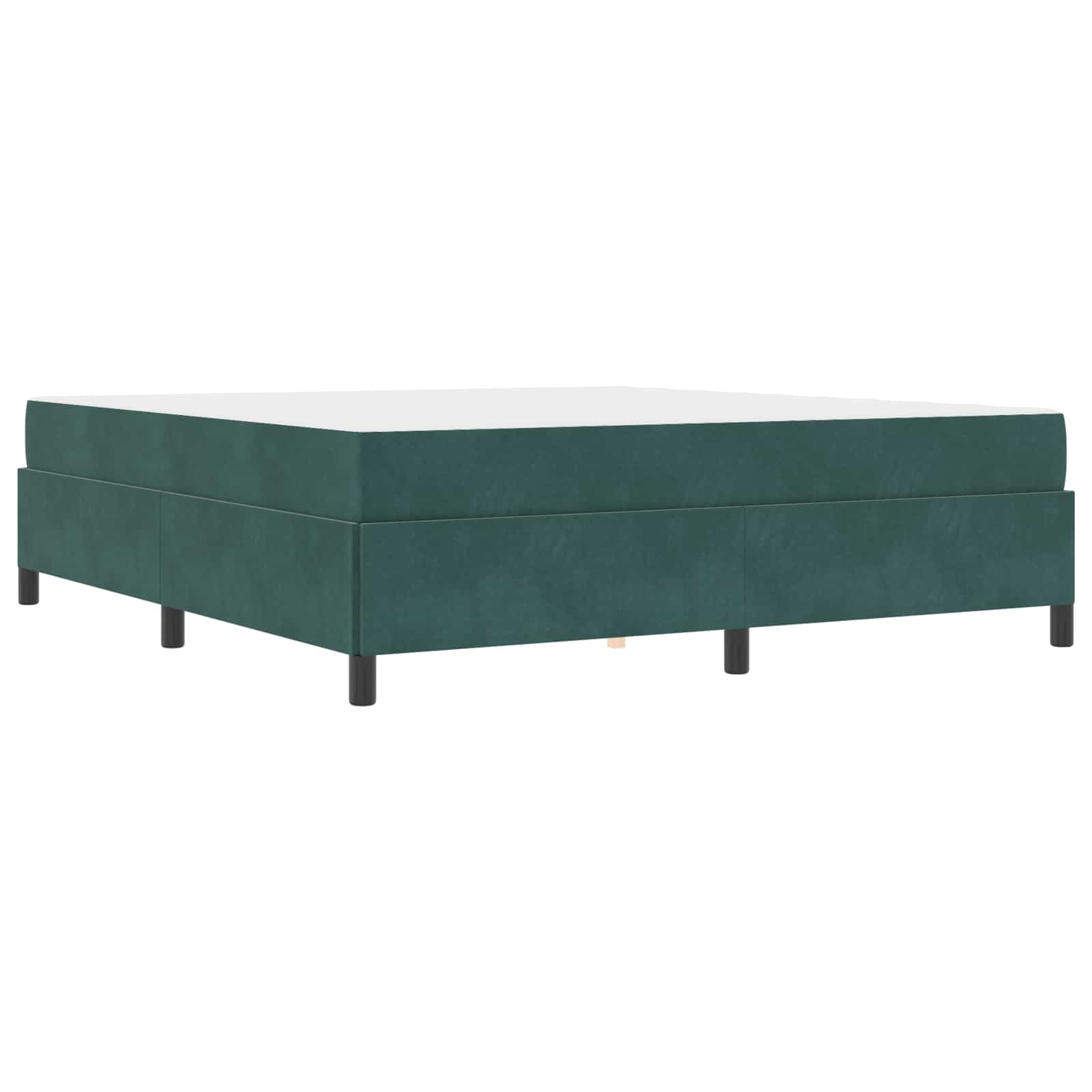 Cadre de lit avec matelas Vert foncé 180 x 200 cm tissu - XIOS