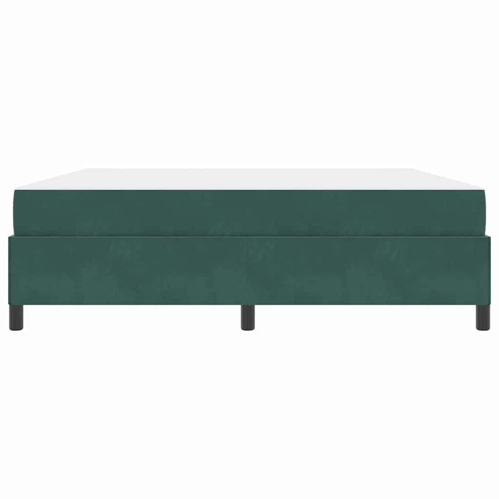 Cadre de lit avec matelas Vert foncé 180 x 200 cm tissu - XIOS
