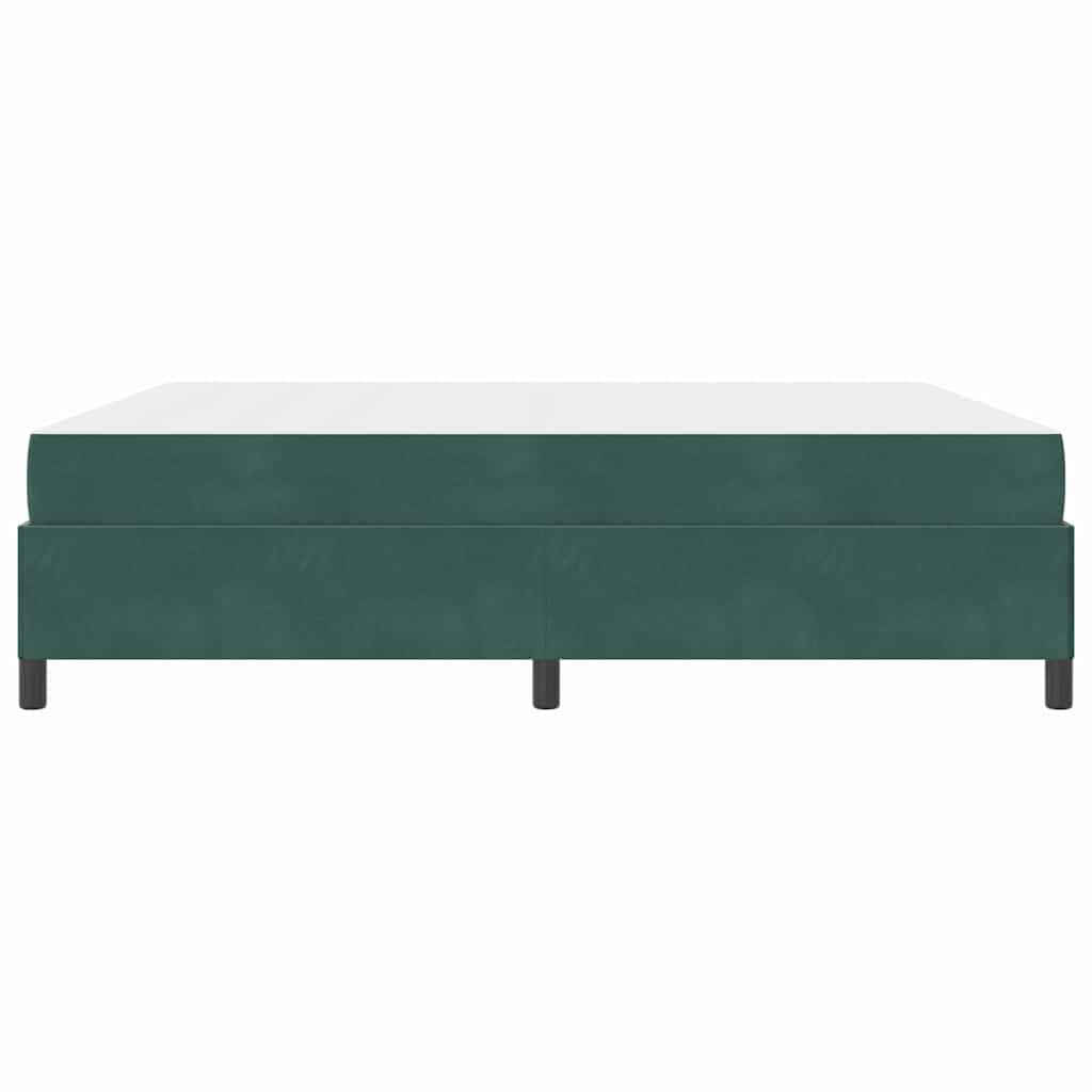 Cadre de lit avec matelas Vert foncé 180 x 200 cm tissu - XIOS