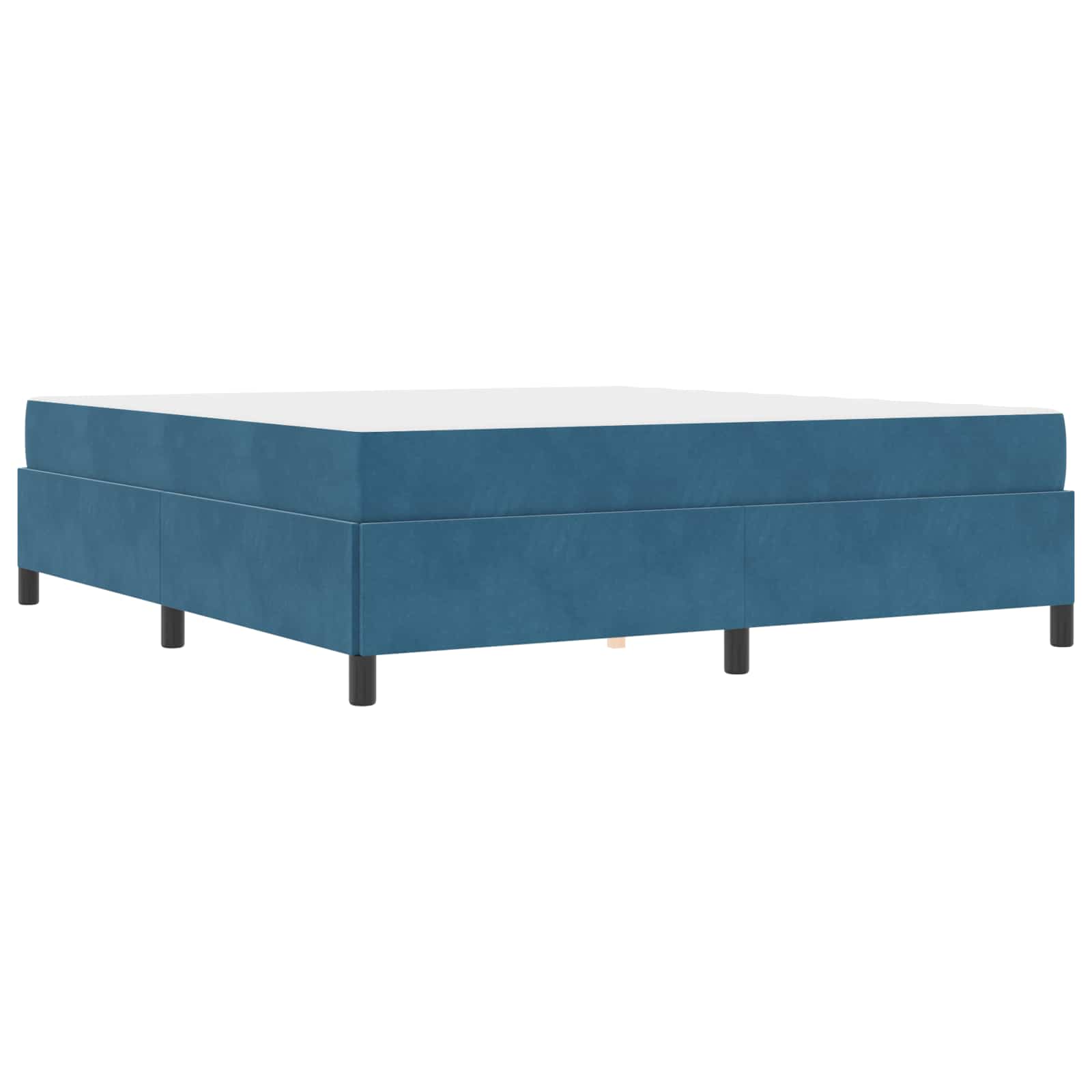 Cadre de lit avec matelas Bleu foncé 180 x 200 cm tissu - XIOS