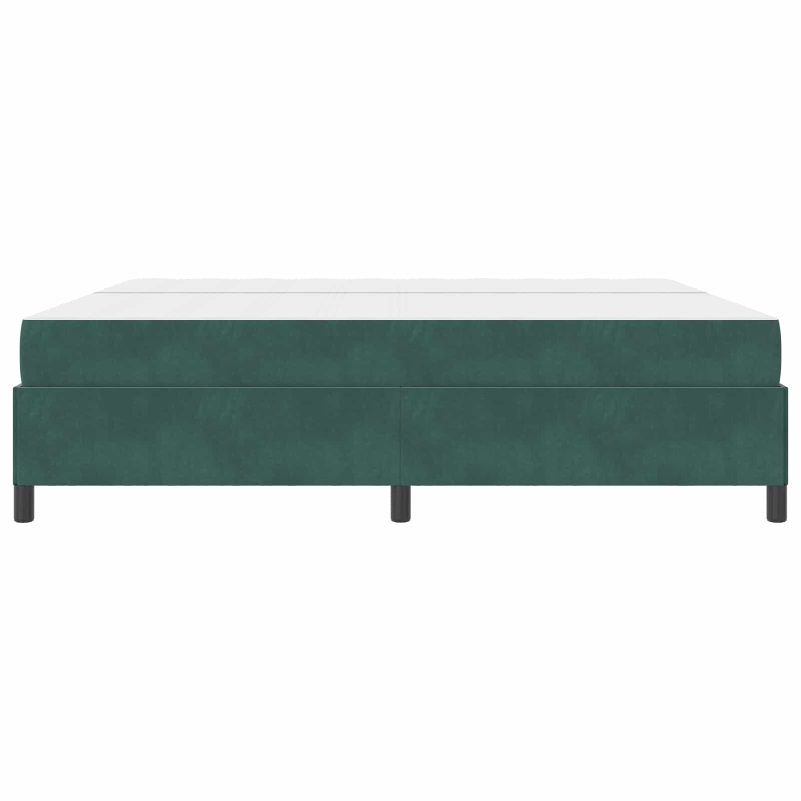 Cadre de lit avec matelas Vert foncé 200 x 200 cm tissu - XIOS