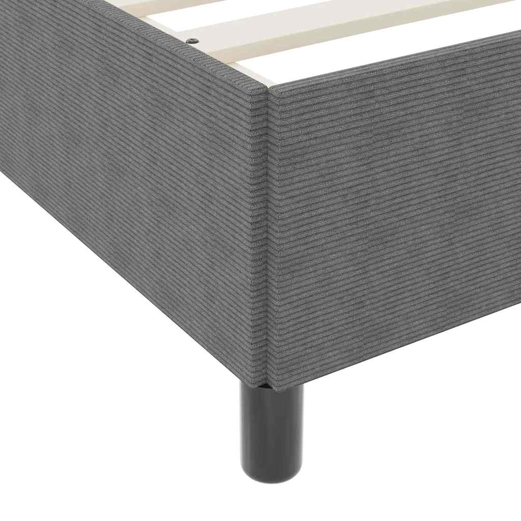 Cadre de lit avec matelas Gris clair 90 x 190 cm tissu