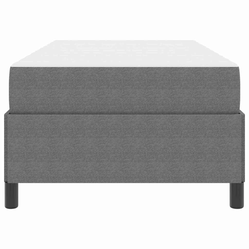 Cadre de lit avec matelas Gris clair 90 x 190 cm tissu