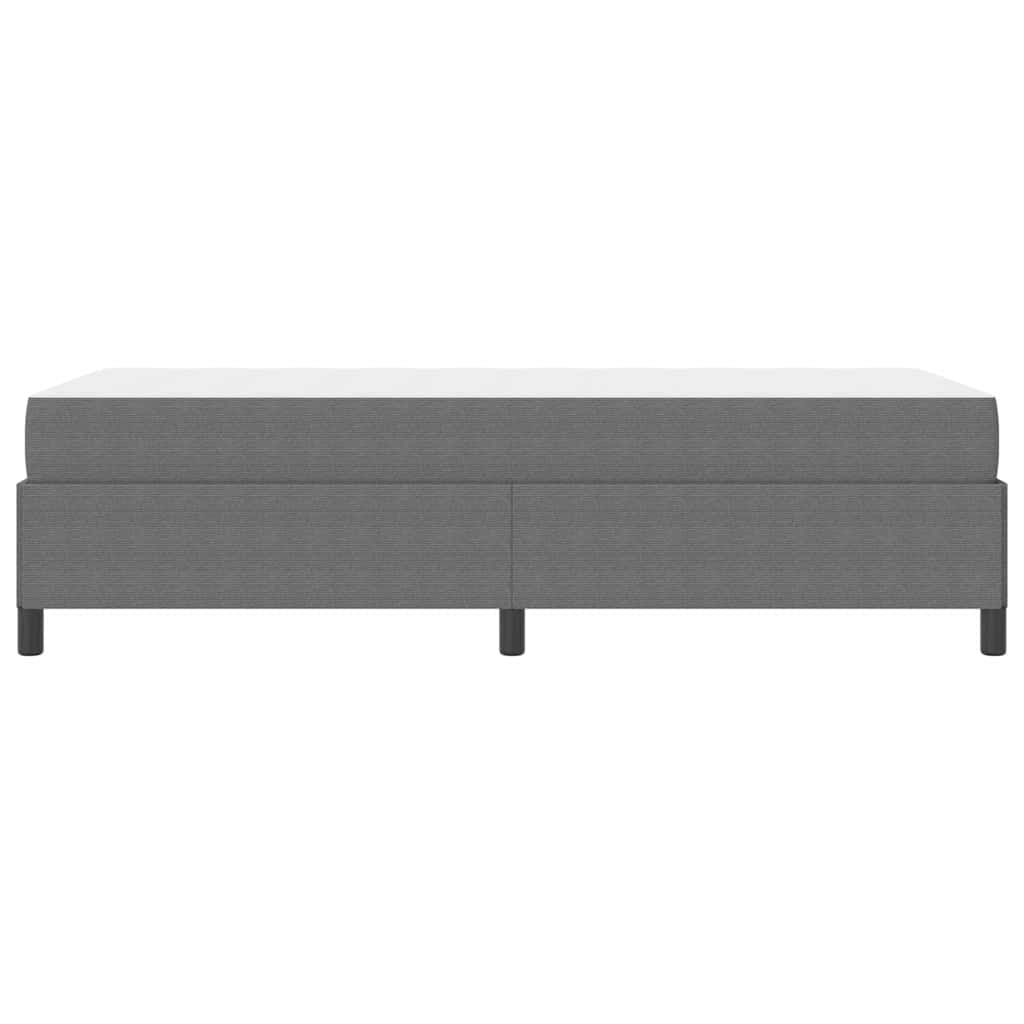 Cadre de lit avec matelas Gris clair 90 x 190 cm tissu