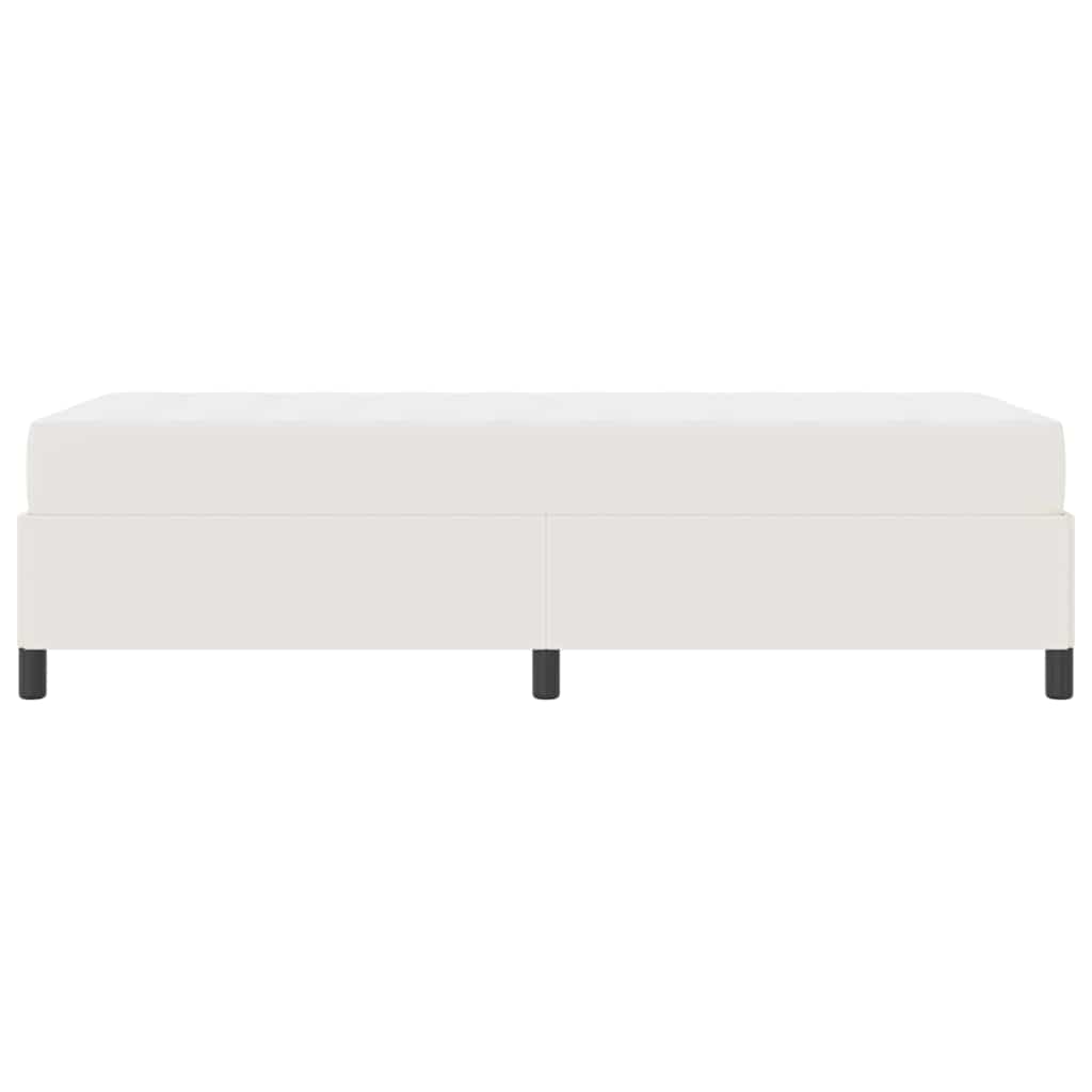Cadre de lit avec matelas Crème 90 x 190 cm tissu
