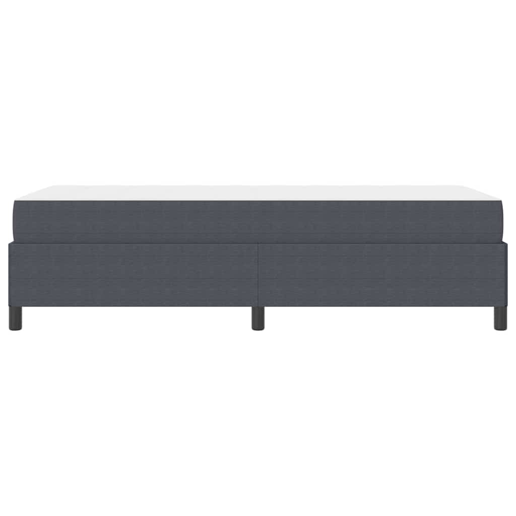 Cadre de lit avec matelas Gris foncé 100 x 200 cm tissu