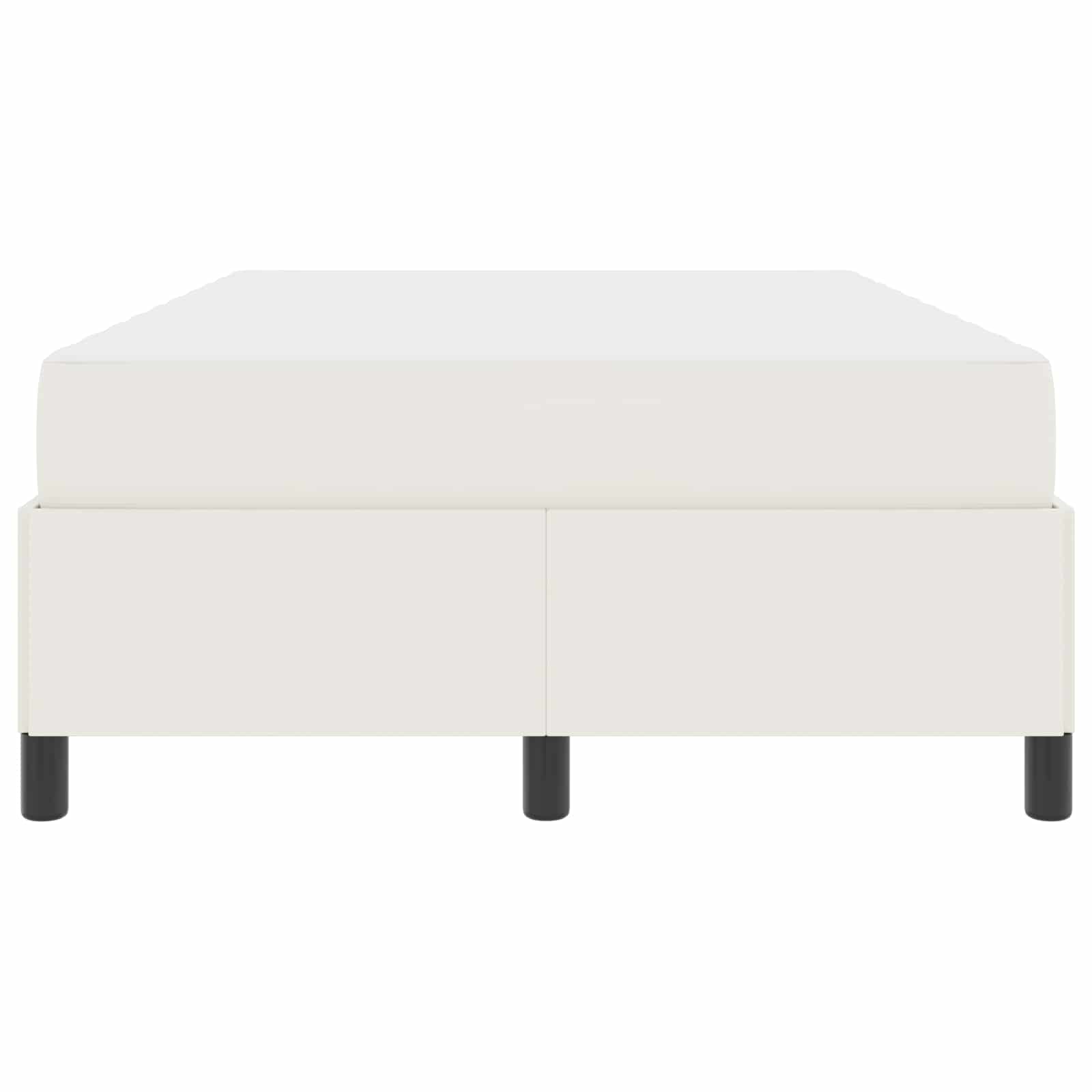 Cadre de lit avec matelas Crème 120 x 200 cm tissu