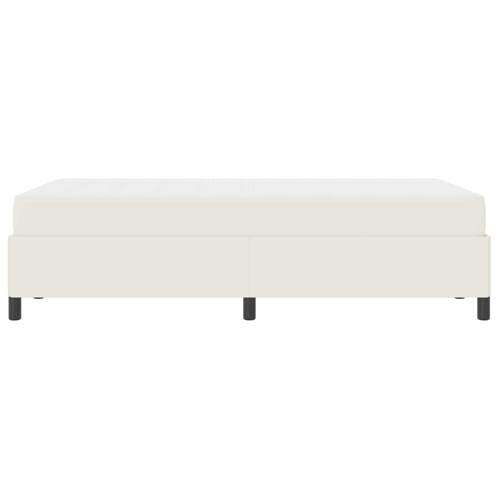 Cadre de lit avec matelas Crème 120 x 200 cm tissu