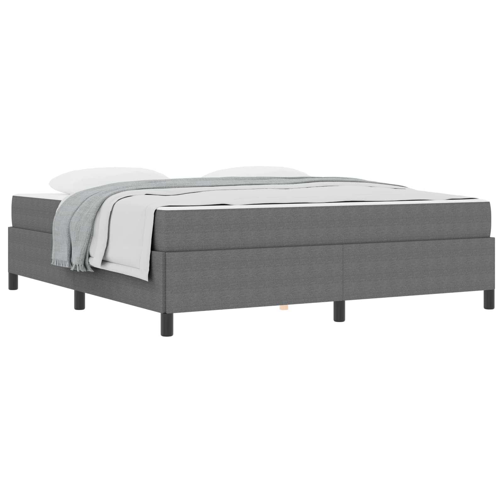 Cadre de lit avec matelas Gris clair 180 x 200 cm tissu
