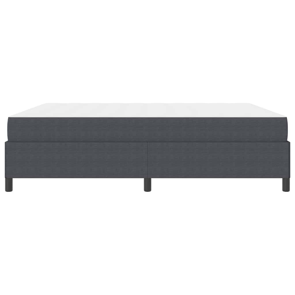 Cadre de lit avec matelas Gris foncé 180 x 200 cm tissu