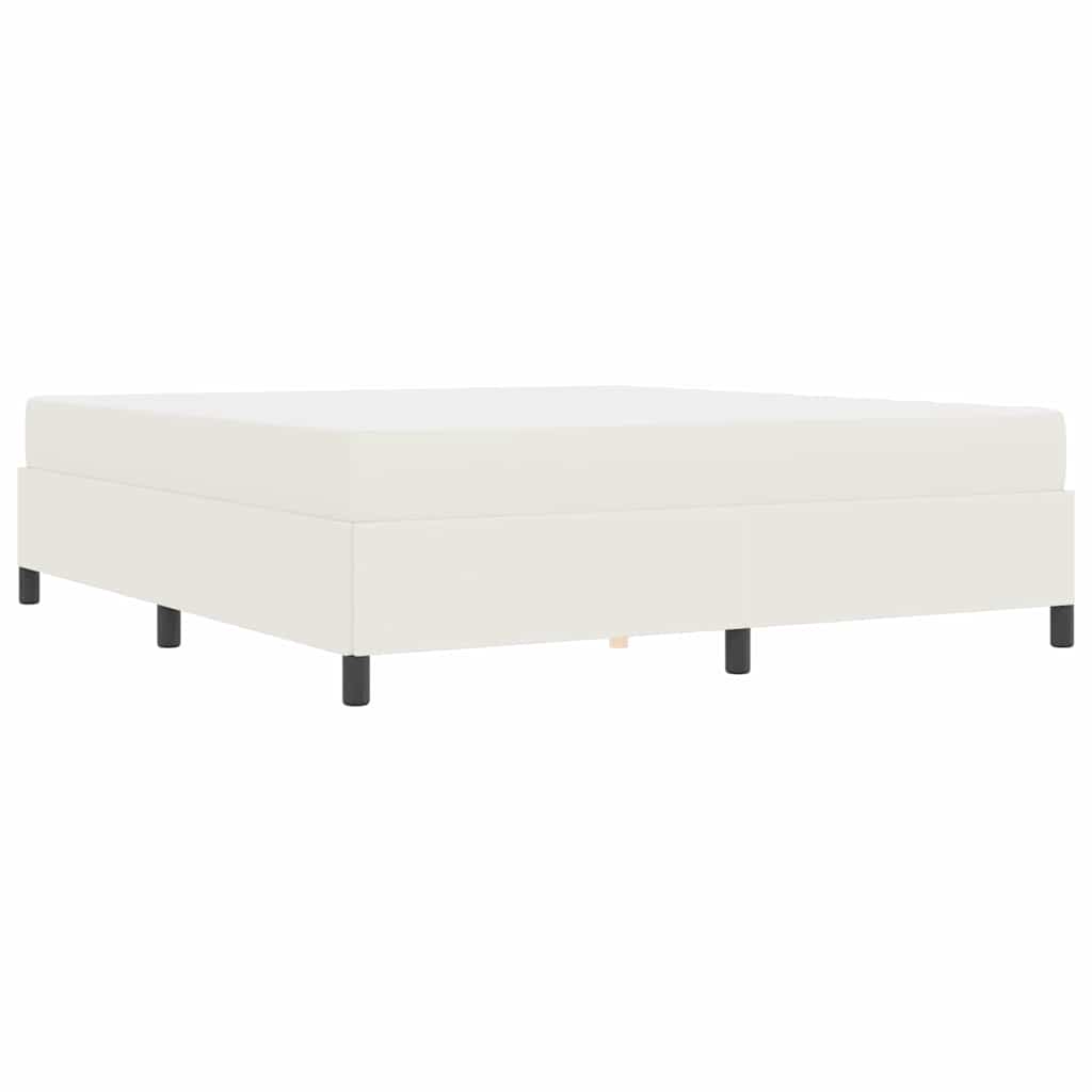 Cadre de lit avec matelas Crème 180 x 200 cm tissu - XIOS