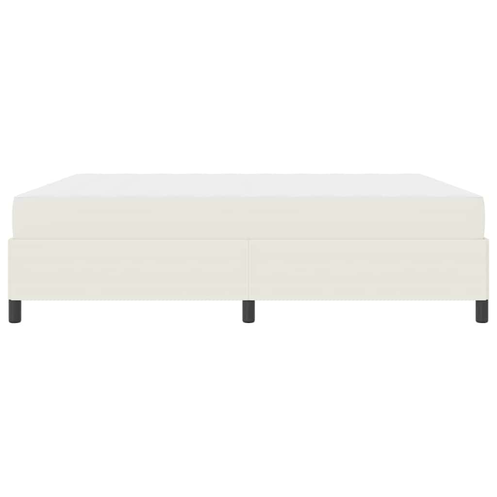 Cadre de lit avec matelas Crème 180 x 200 cm tissu - XIOS