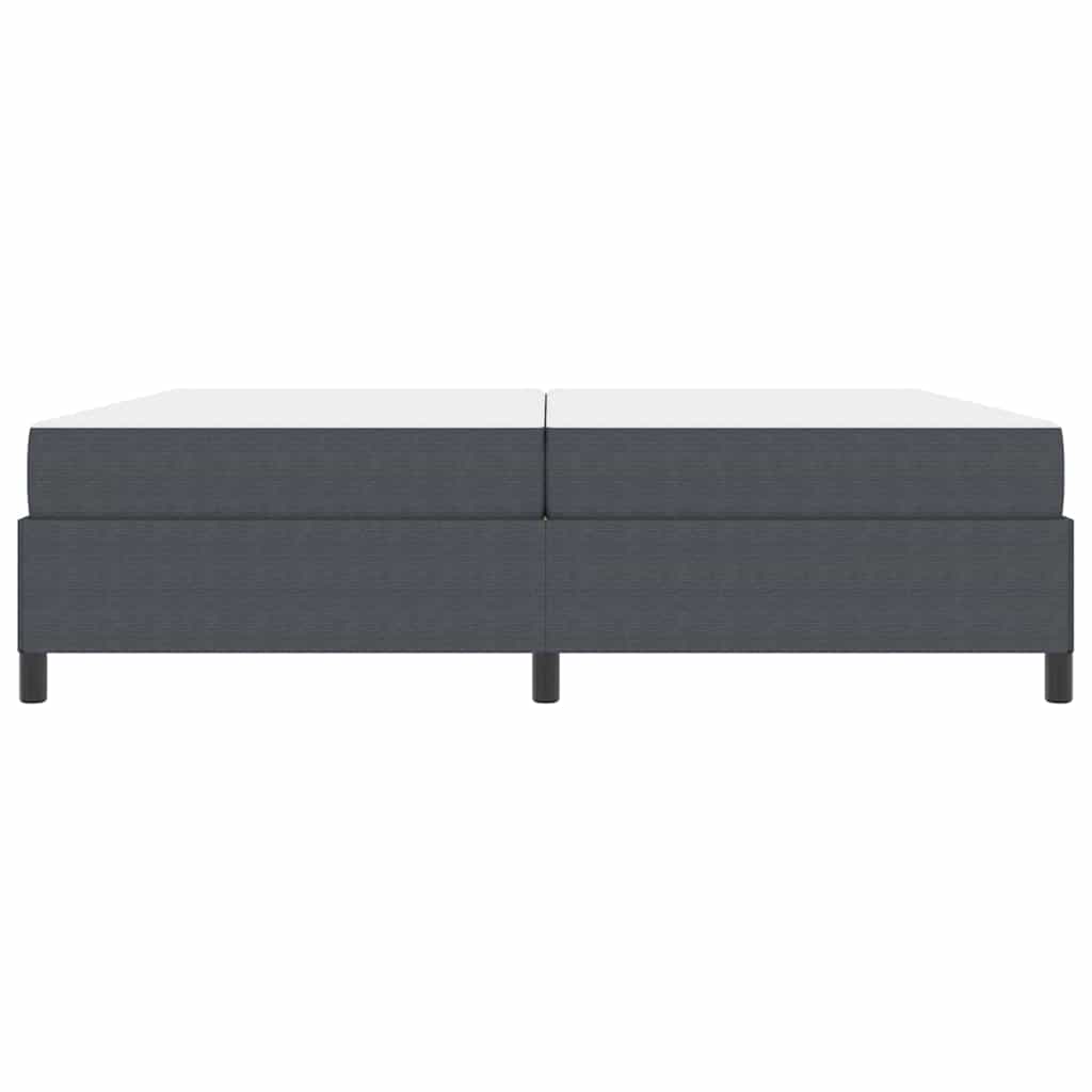 Cadre de lit avec matelas Gris foncé 200 x 200 cm tissu - XIOS