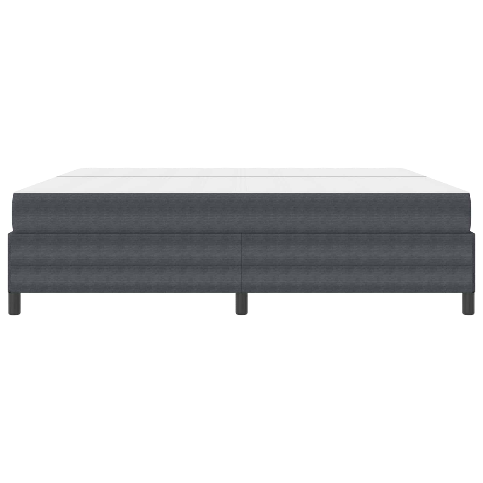 Cadre de lit avec matelas Gris foncé 200 x 200 cm tissu - XIOS