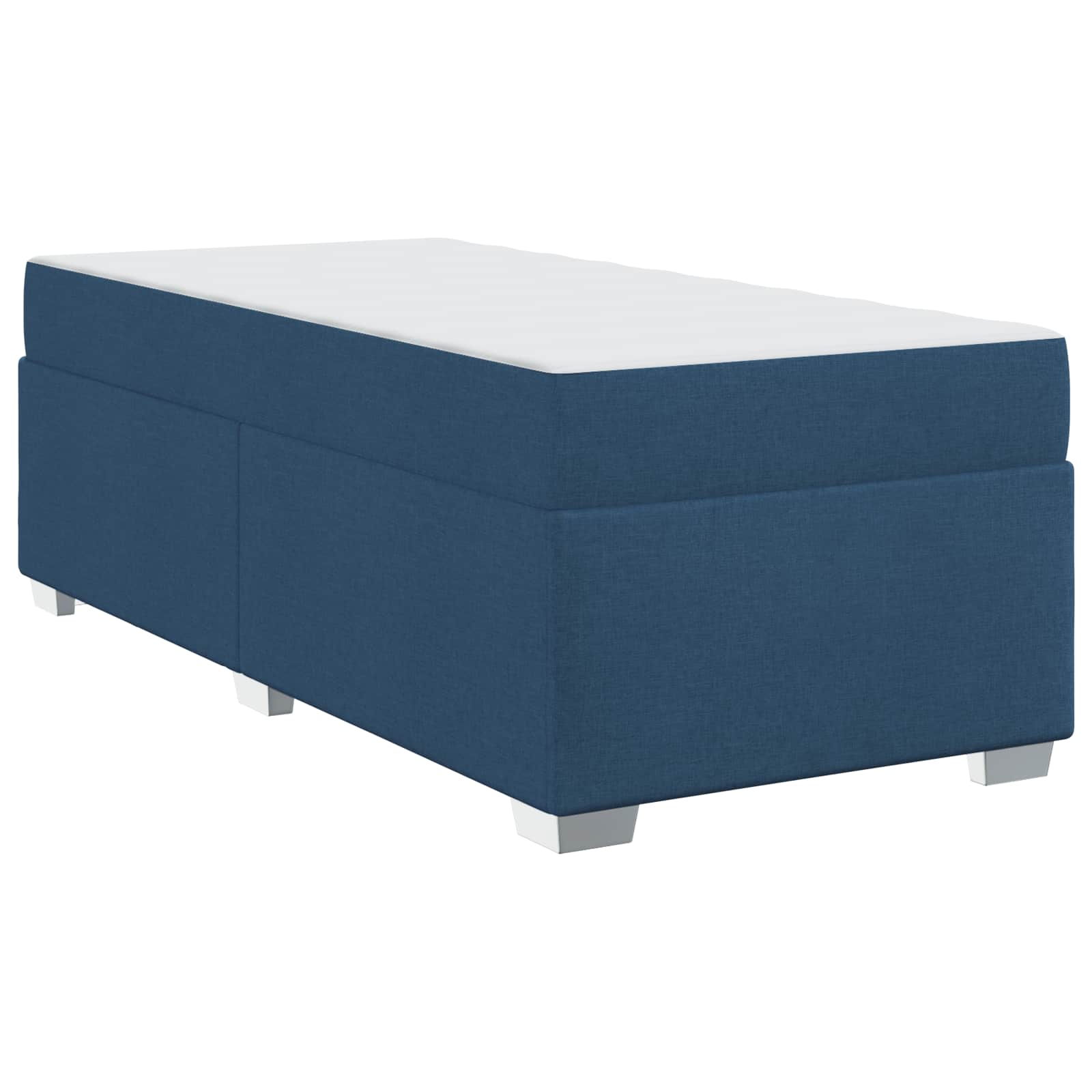 Cadre de lit avec matelas Bleu 80 x 200 cm tissu