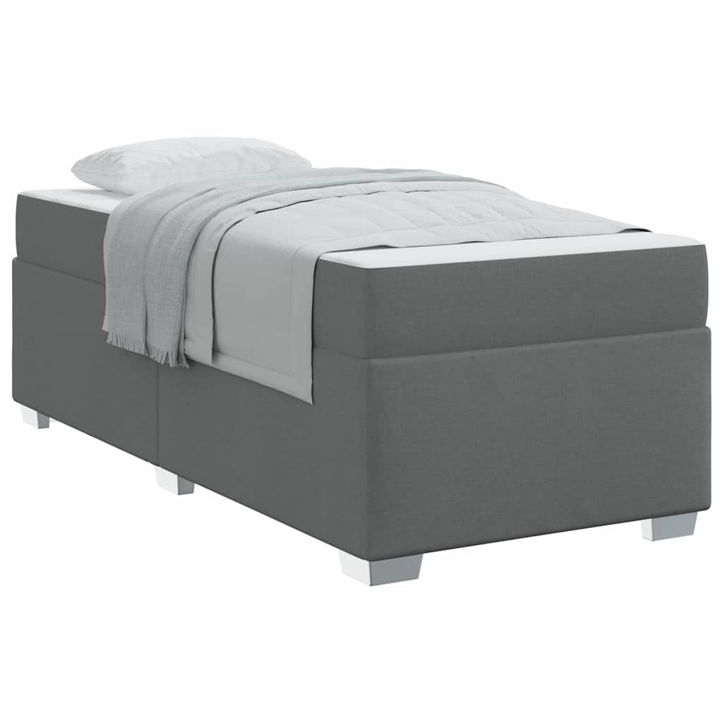 Cadre de lit Gris foncé 90 x 190 cm tissu - XIOS