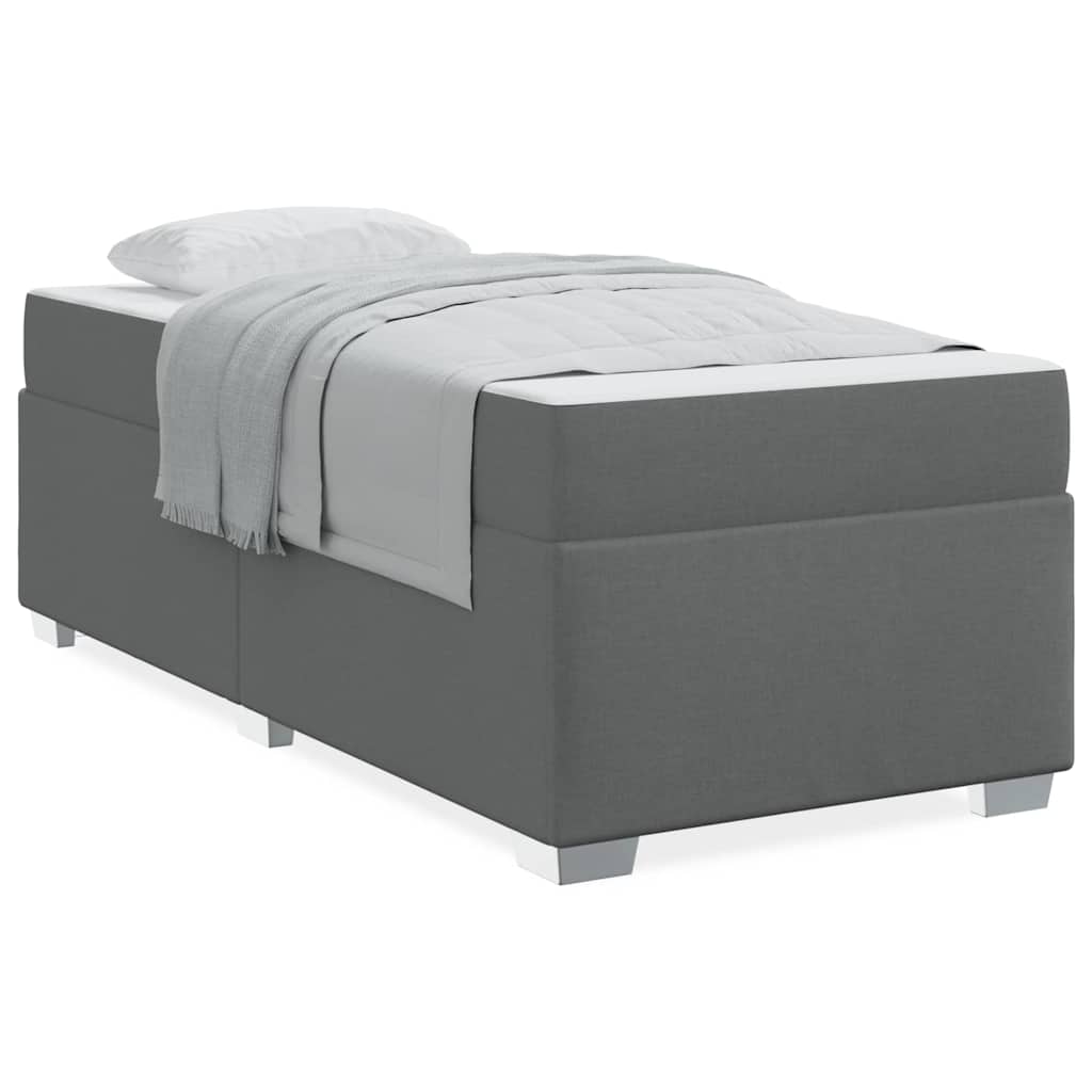 Cadre de lit Gris foncé 90 x 190 cm tissu - XIOS