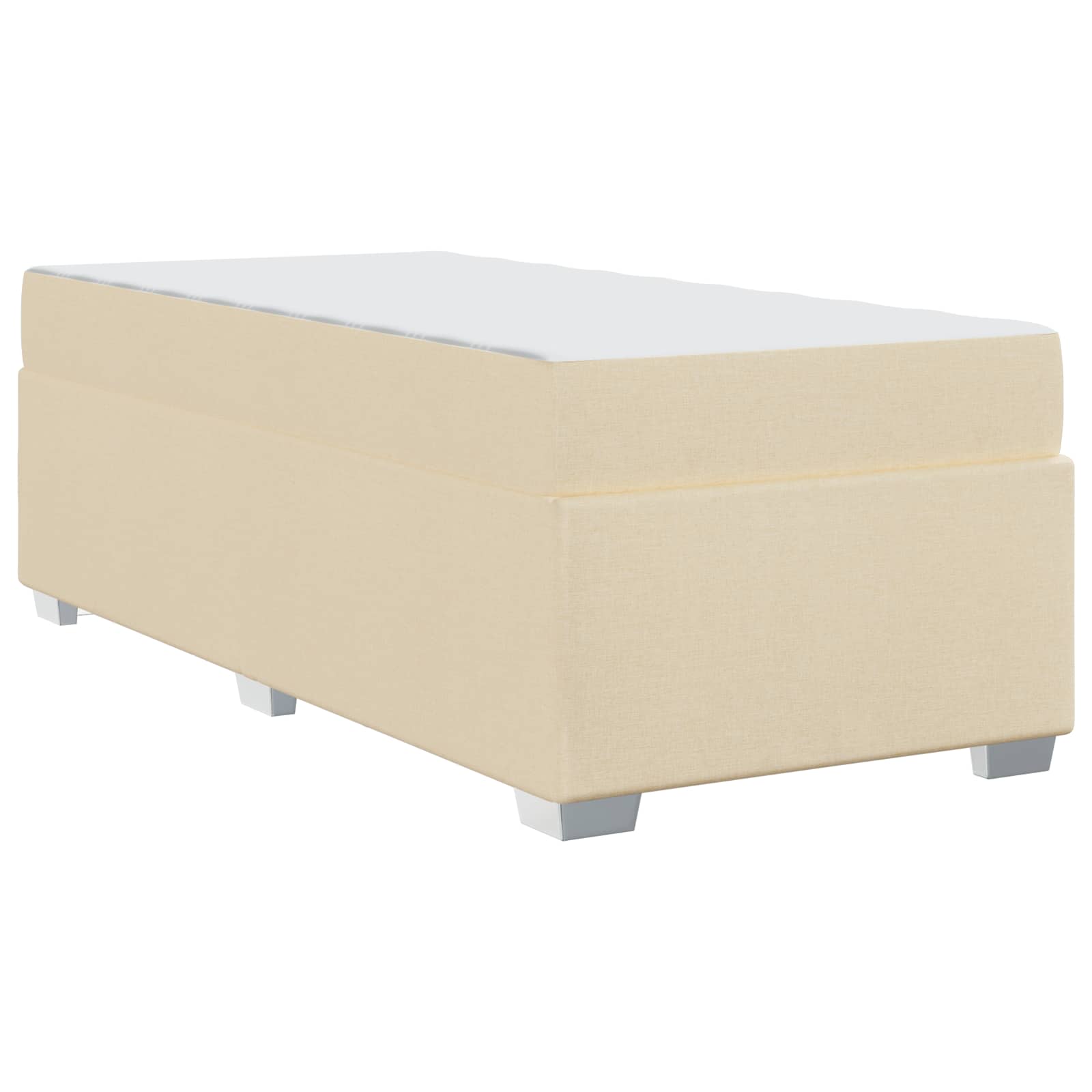 Cadre de lit avec matelas Crème 90 x 190 cm tissu - XIOS