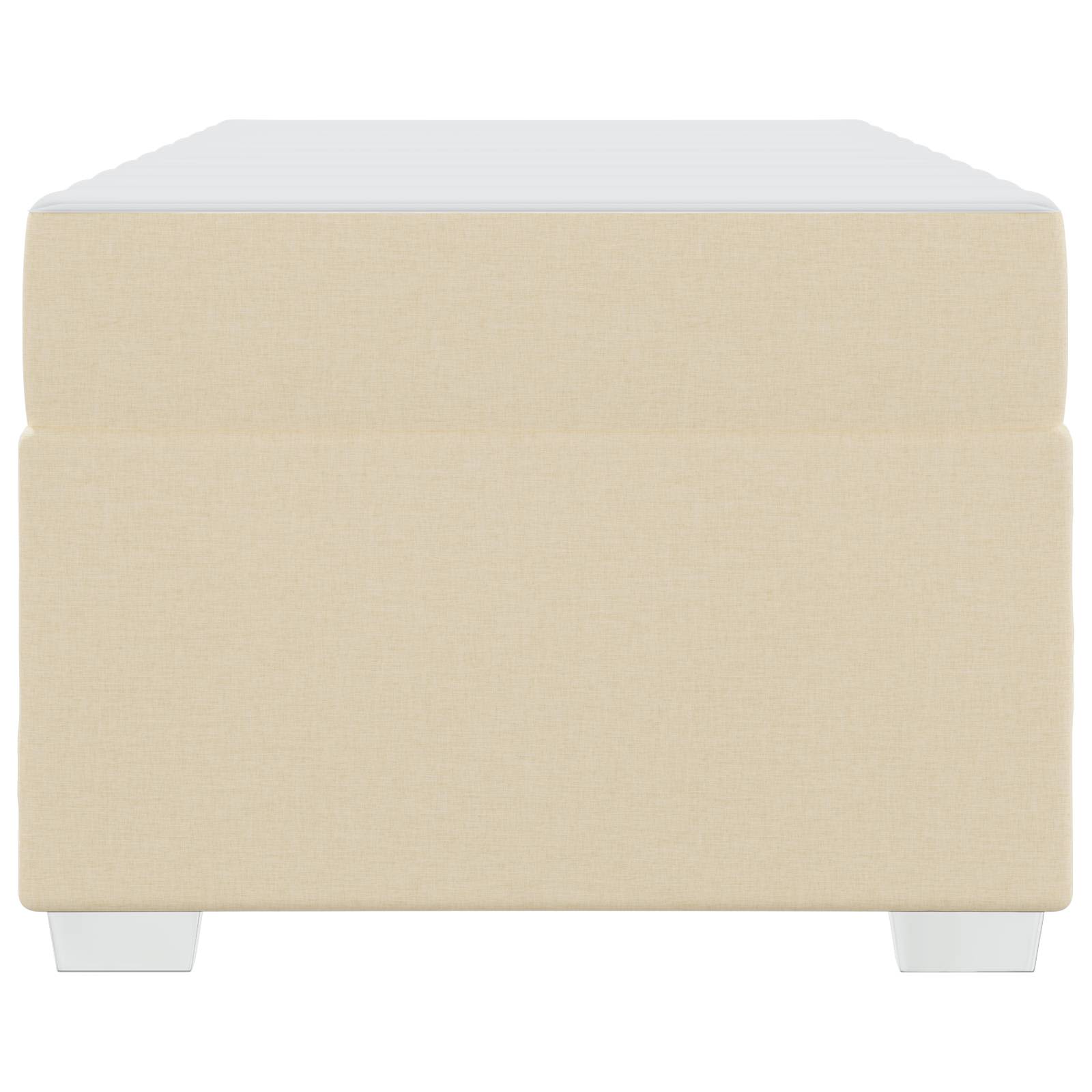 Cadre de lit avec matelas Crème 90 x 190 cm tissu - XIOS