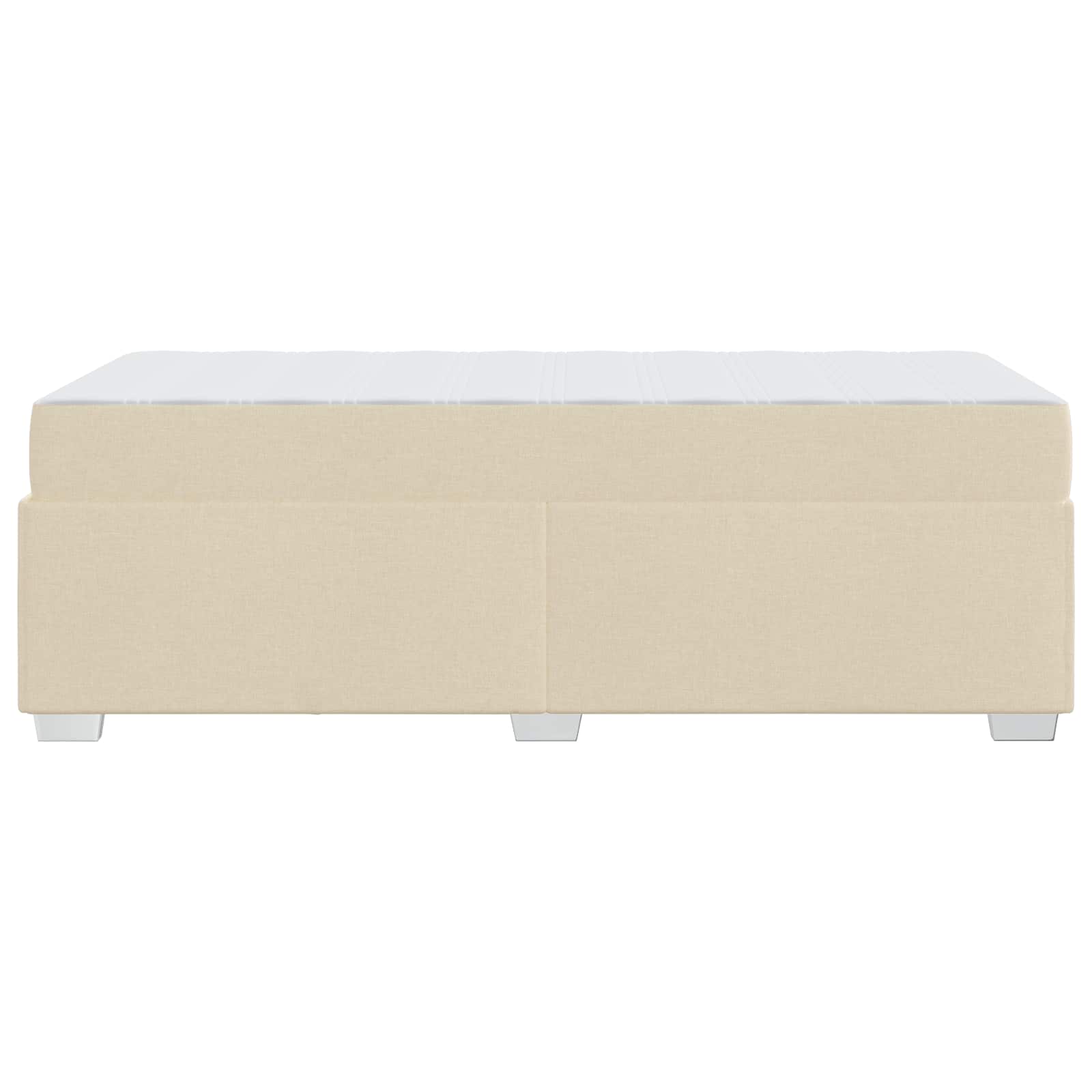 Cadre de lit avec matelas Crème 90 x 190 cm tissu - XIOS