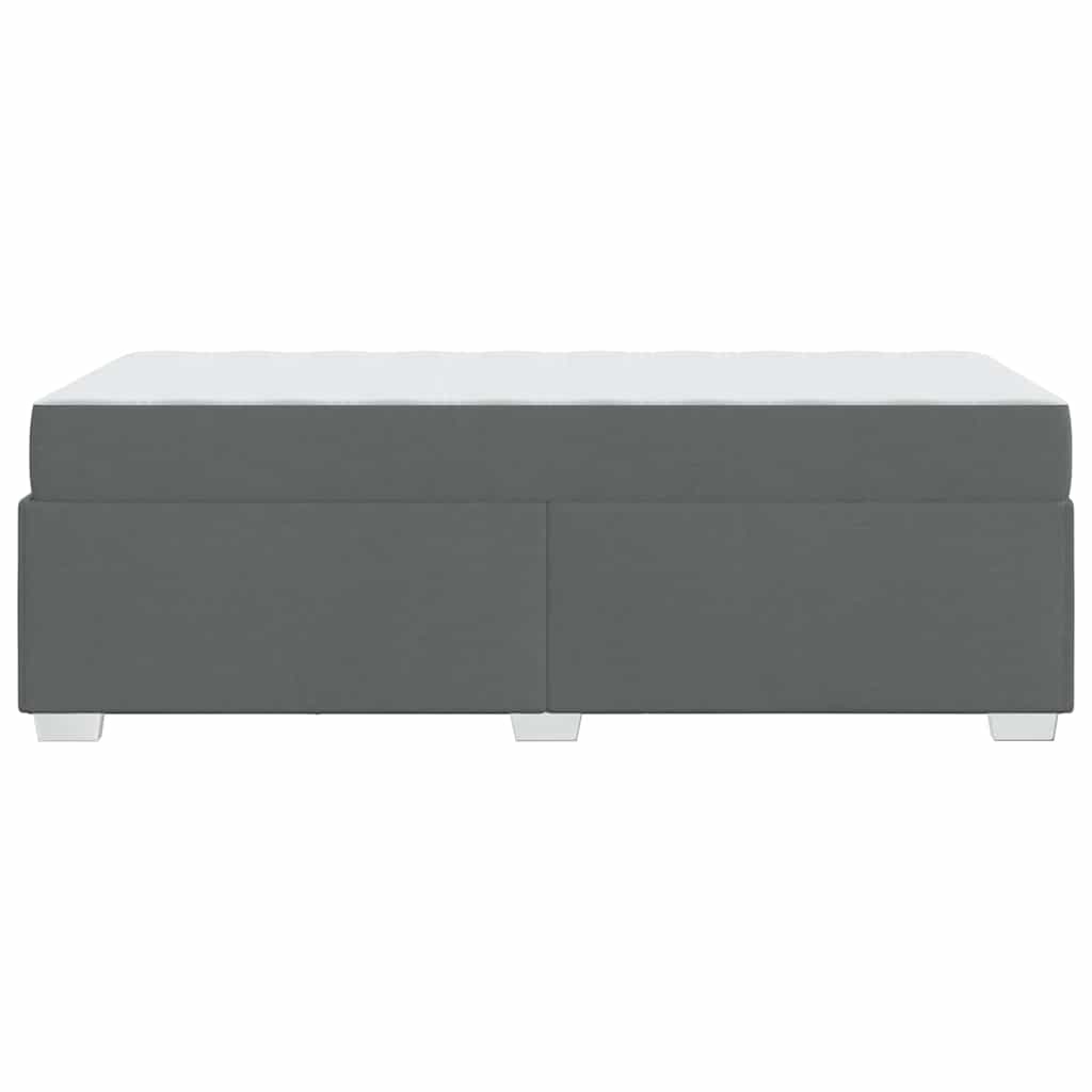 Cadre de lit avec matelas Gris foncé 90 x 200 cm tissu - XIOS