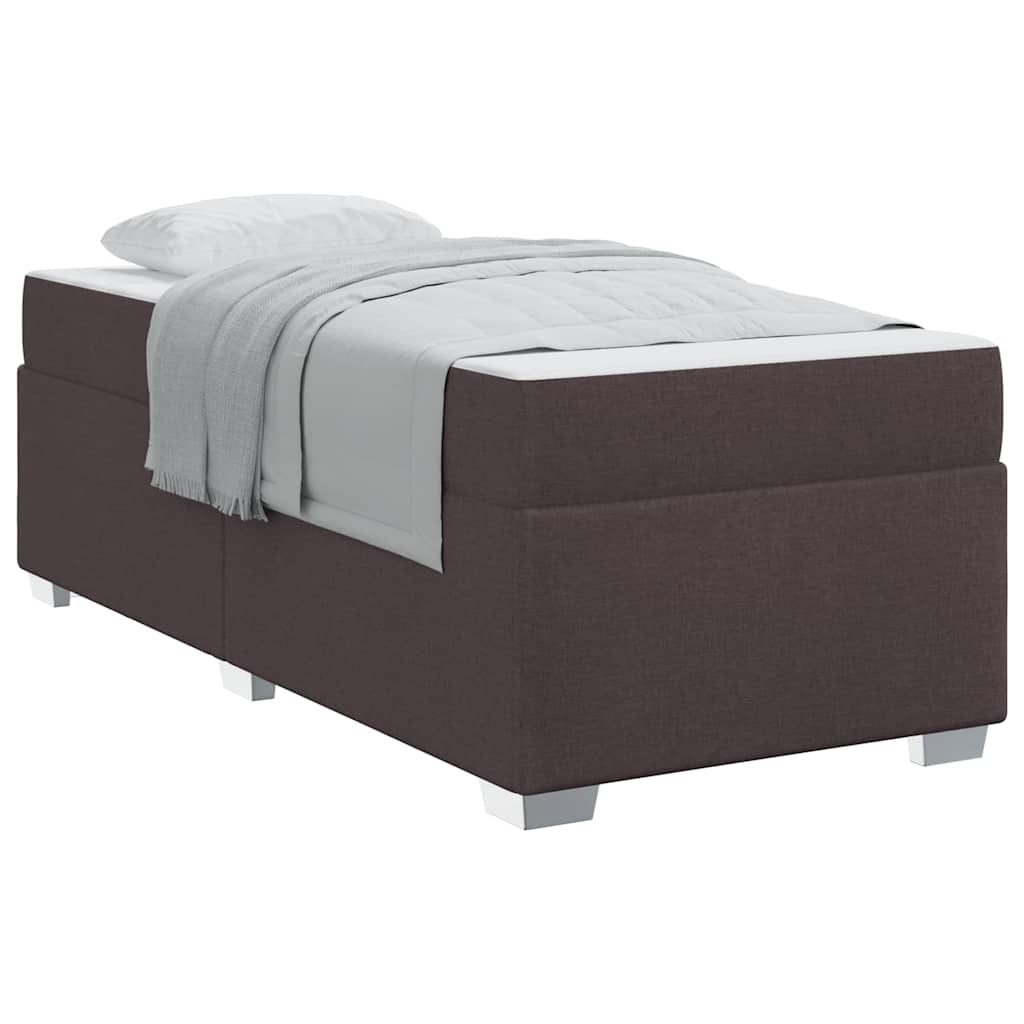 Cadre de lit Autre Marron foncé 100 x 200 cm tissu