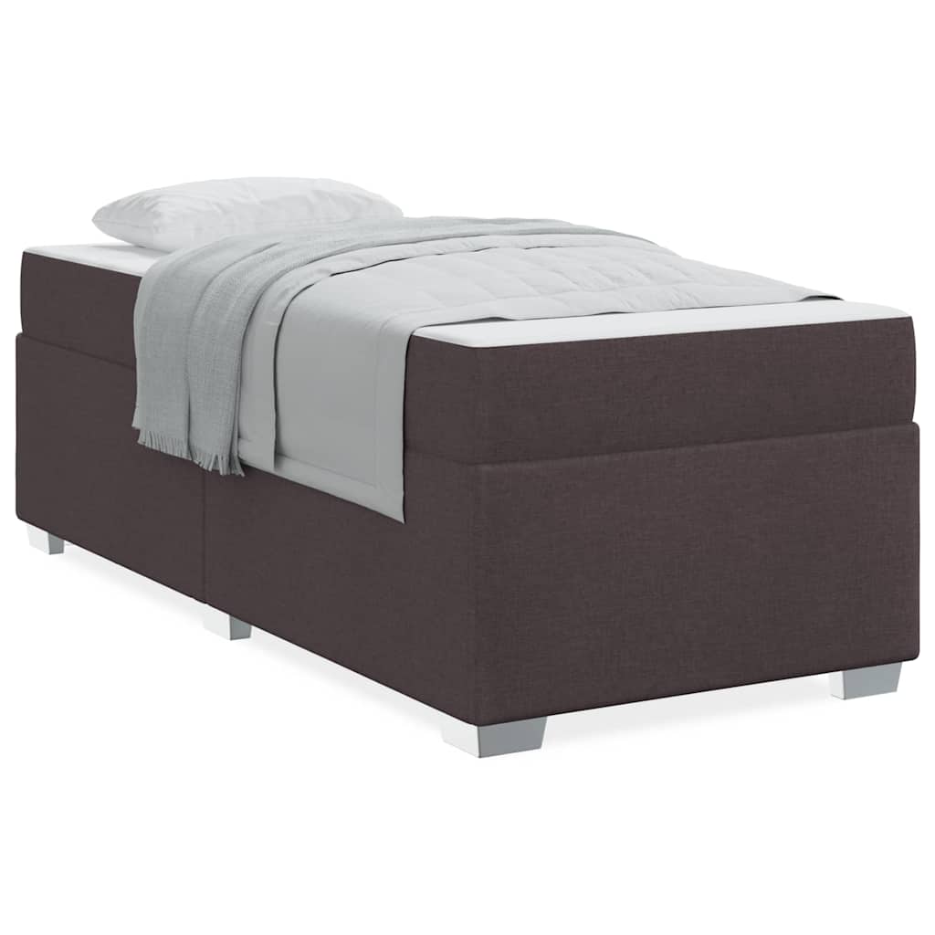 Cadre de lit Autre Marron foncé 100 x 200 cm tissu