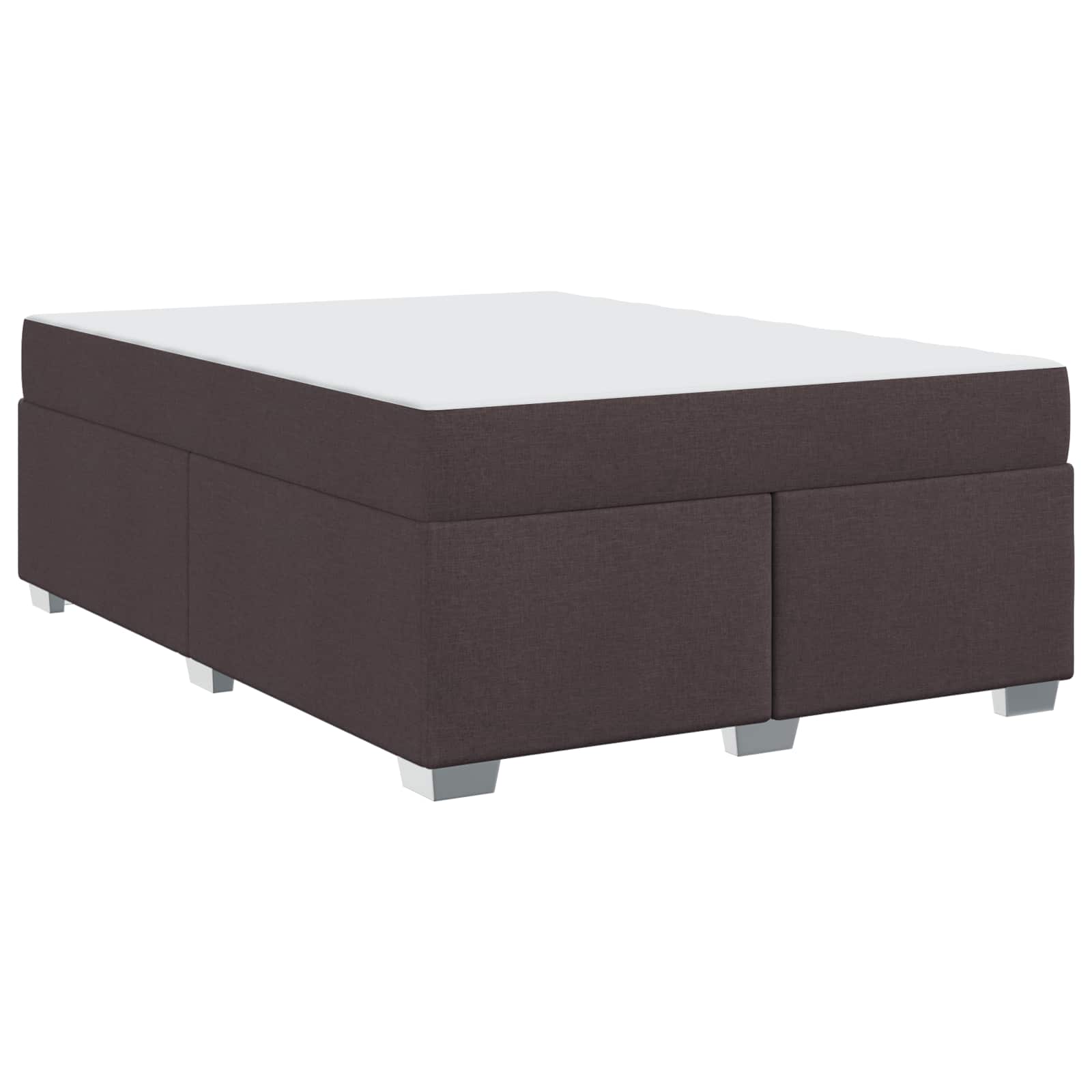 Cadre de lit avec matelas Marron foncé 160 x 200 cm tissu - XIOS