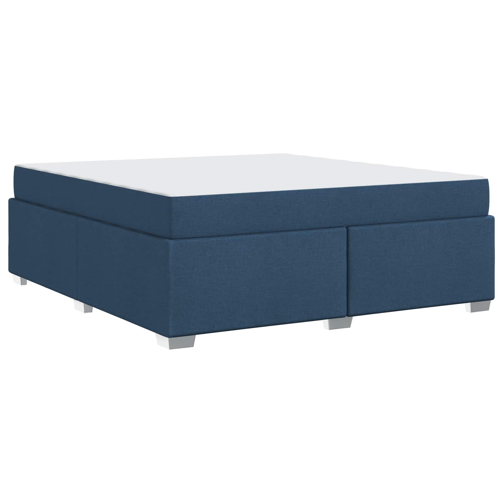 Cadre de lit avec matelas Bleu 180 x 200 cm tissu - XIOS