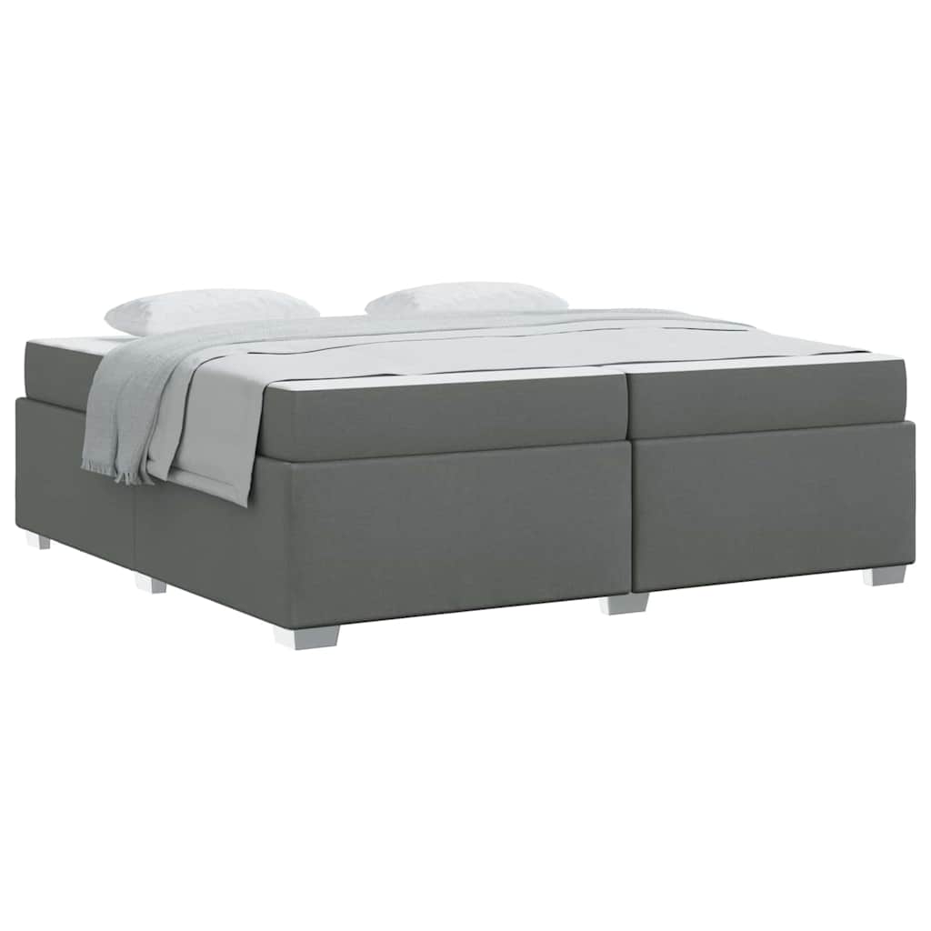 Cadre de lit Gris foncé 200 x 200 cm tissu - XIOS