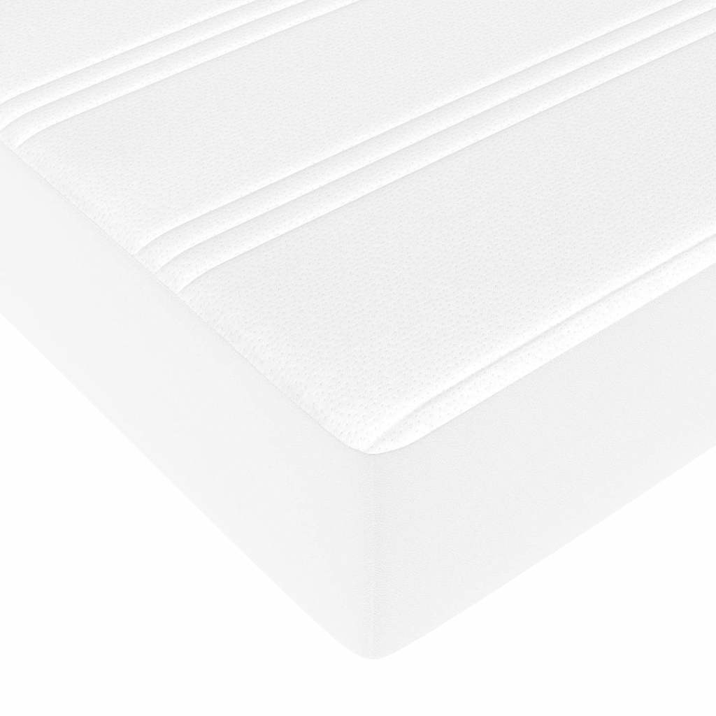 Cadre de lit avec matelas Blanc 90 x 190 cm tissu - XIOS