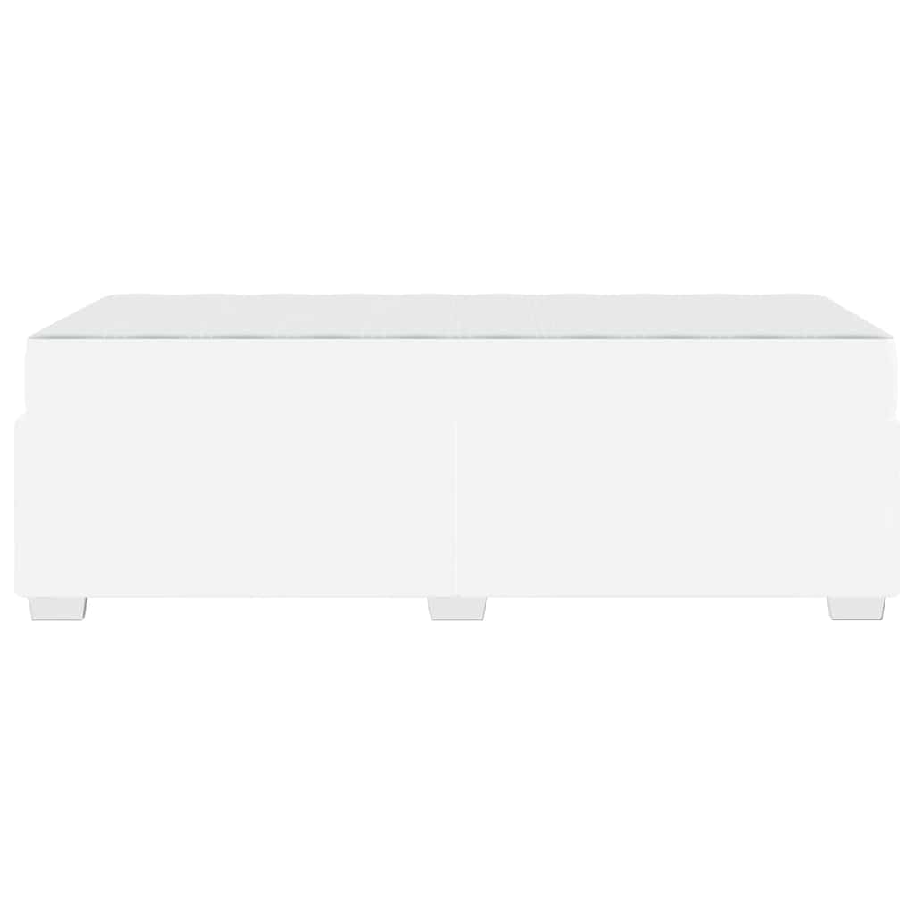 Cadre de lit avec matelas Blanc 90 x 190 cm tissu - XIOS