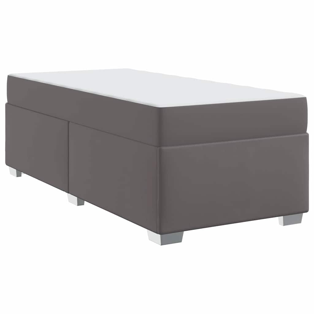 Cadre de lit Gris 90 x 190 cm Faux cuir - XIOS