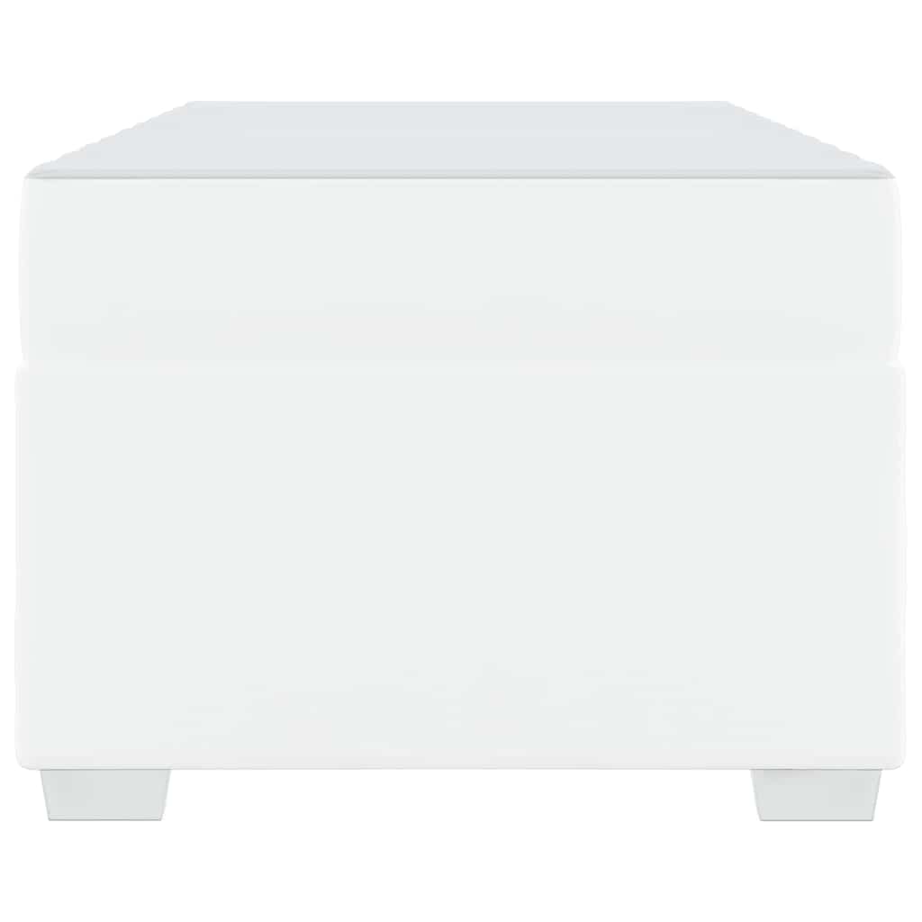 Cadre de lit avec matelas Blanc 90 x 200 cm tissu - XIOS