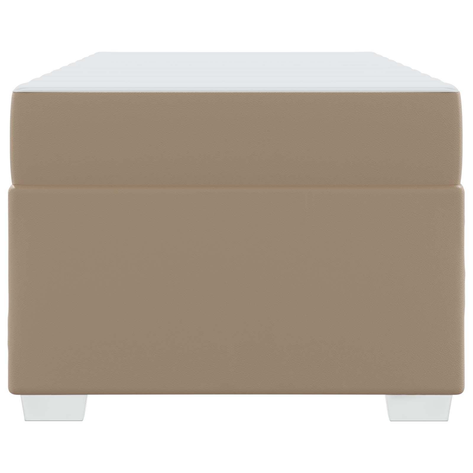 Cadre de lit avec matelas Cappuccino 90 x 200 cm tissu - XIOS