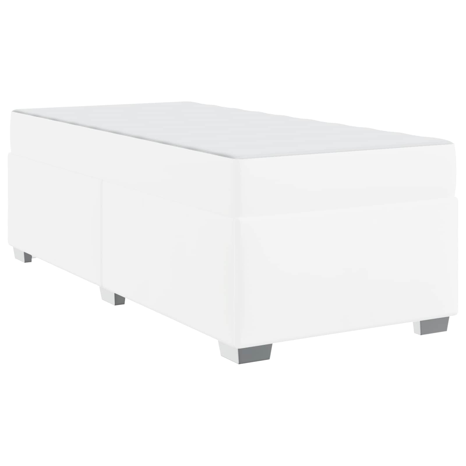 Cadre de lit avec matelas Blanc 100 x 200 cm tissu - XIOS