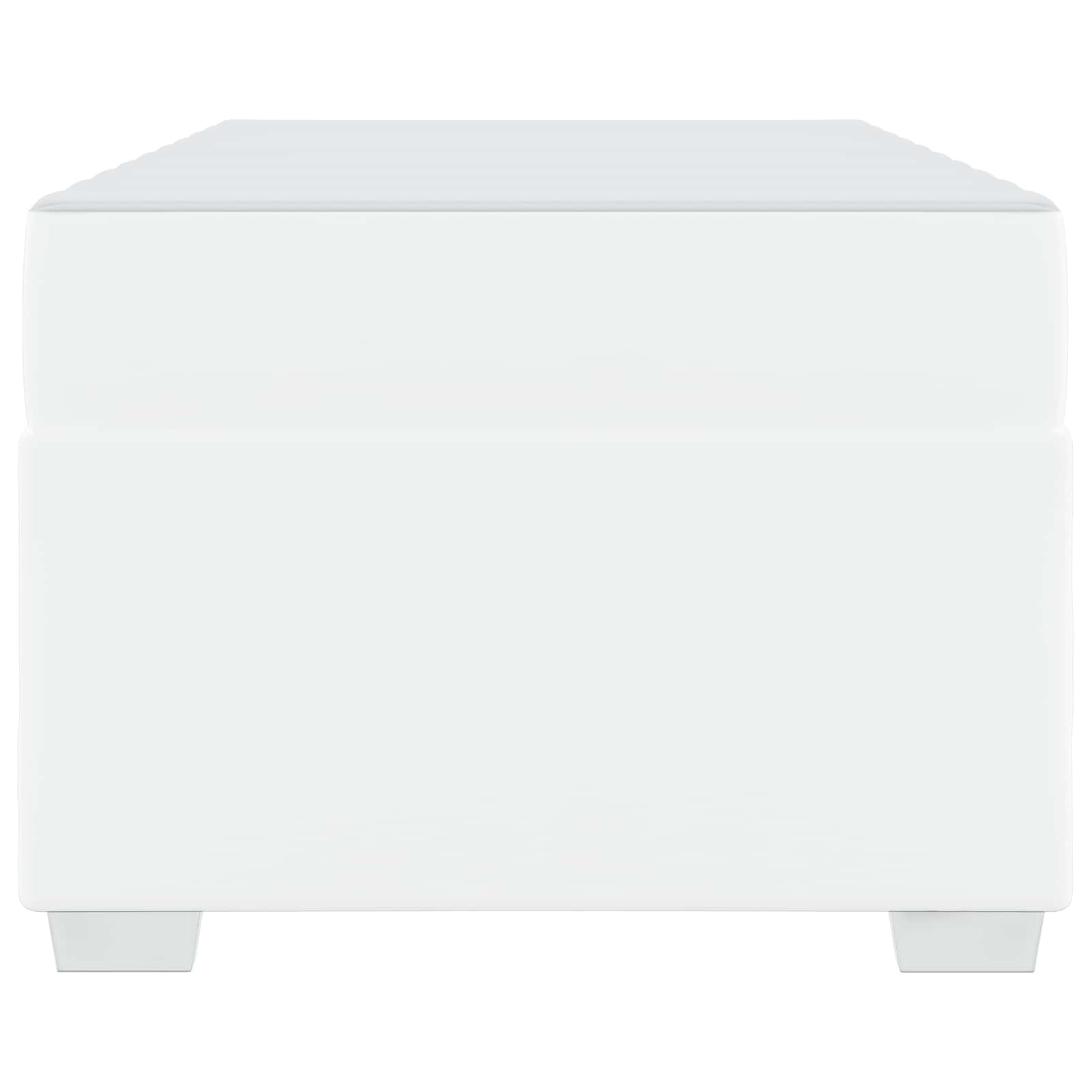 Cadre de lit avec matelas Blanc 100 x 200 cm tissu - XIOS