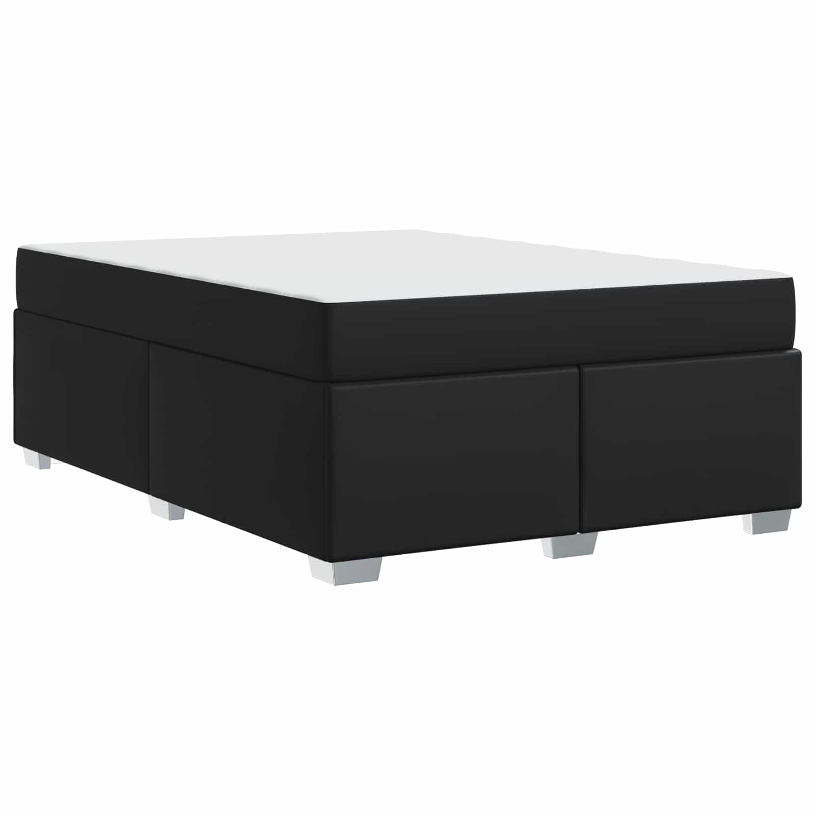 Cadre de lit avec matelas Noir 160 x 200 cm tissu - XIOS