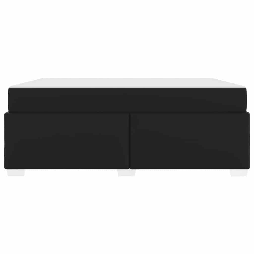 Cadre de lit avec matelas Noir 180 x 200 cm tissu - XIOS