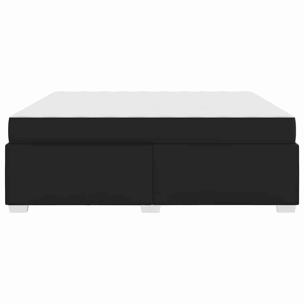 Cadre de lit avec matelas Noir 180 x 200 cm tissu - XIOS