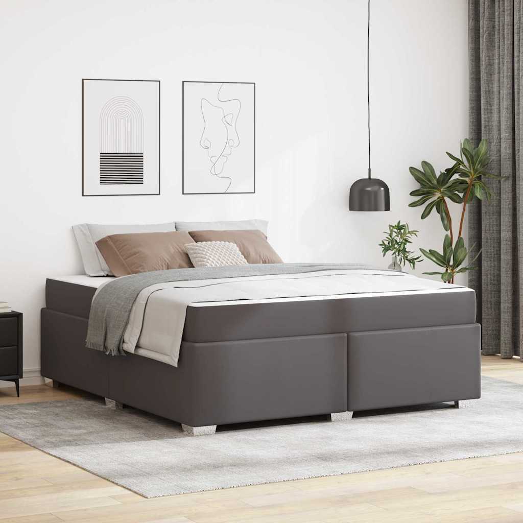 Cadre de lit Gris 180 x 200 cm Faux cuir - XIOS
