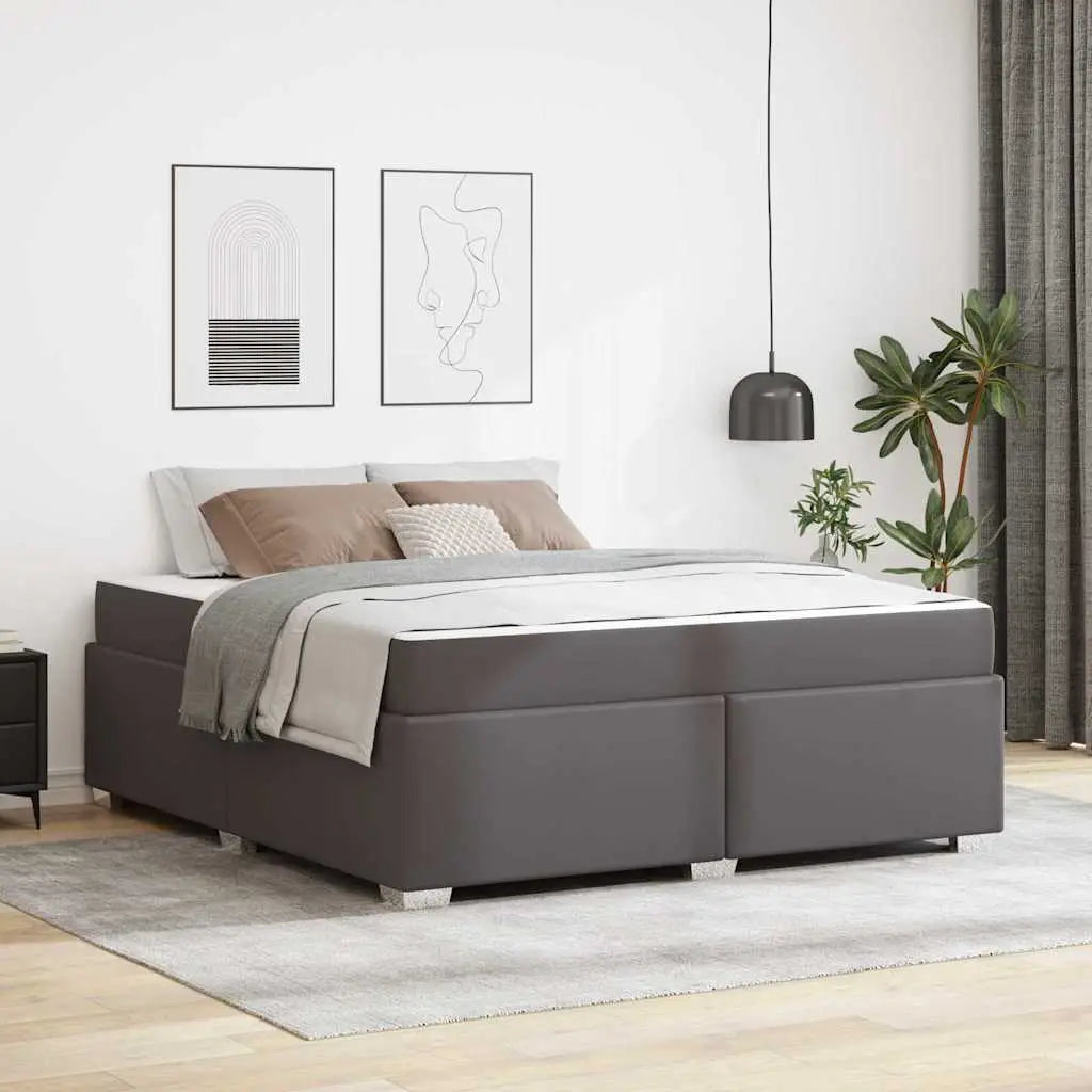 Cadre de lit Gris 180 x 200 cm PVC - XIOS
